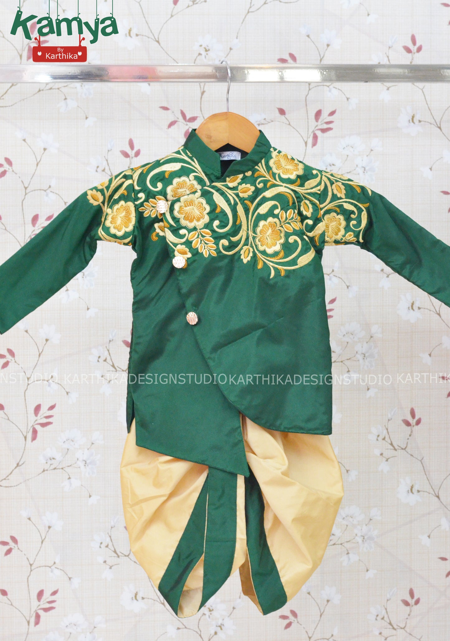Cotton silk kurtha dhothi