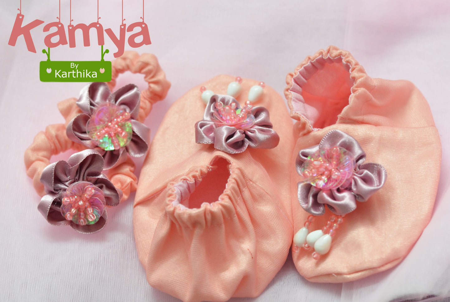 Net frock with Multicolour 3D flowers