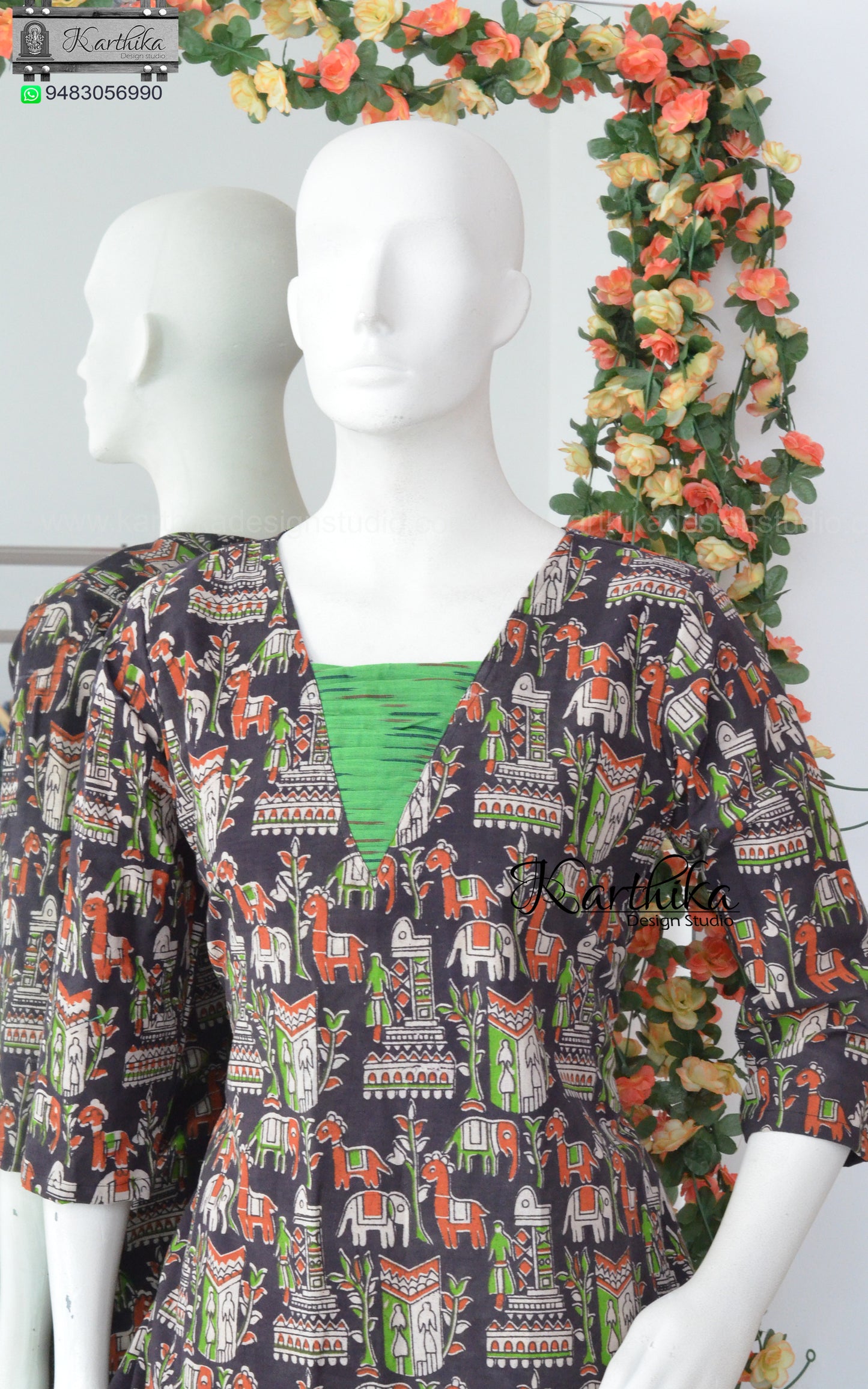 Kalamkari cotton frock