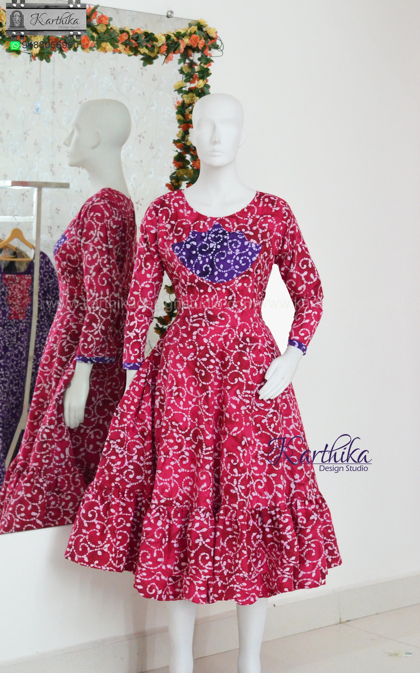 Block print cotton frock.