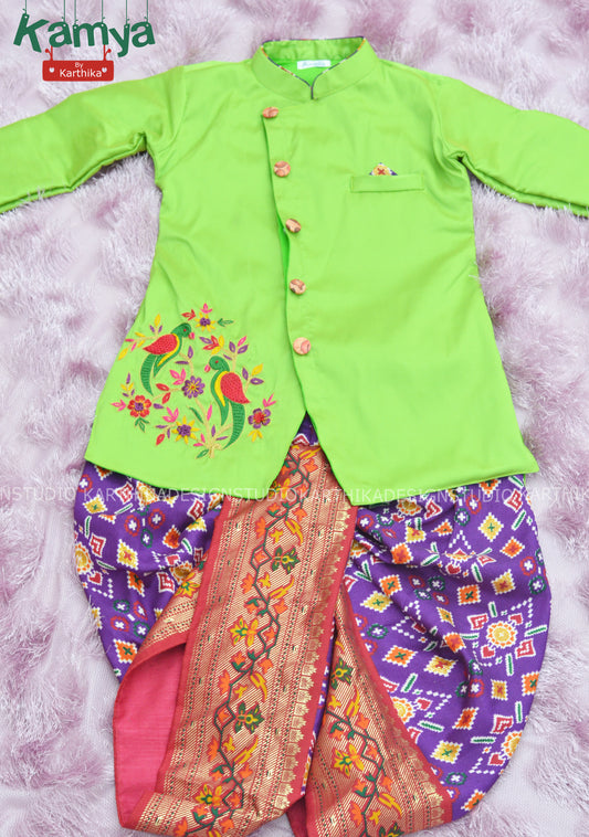 Raw silk Dhothi Kurtha