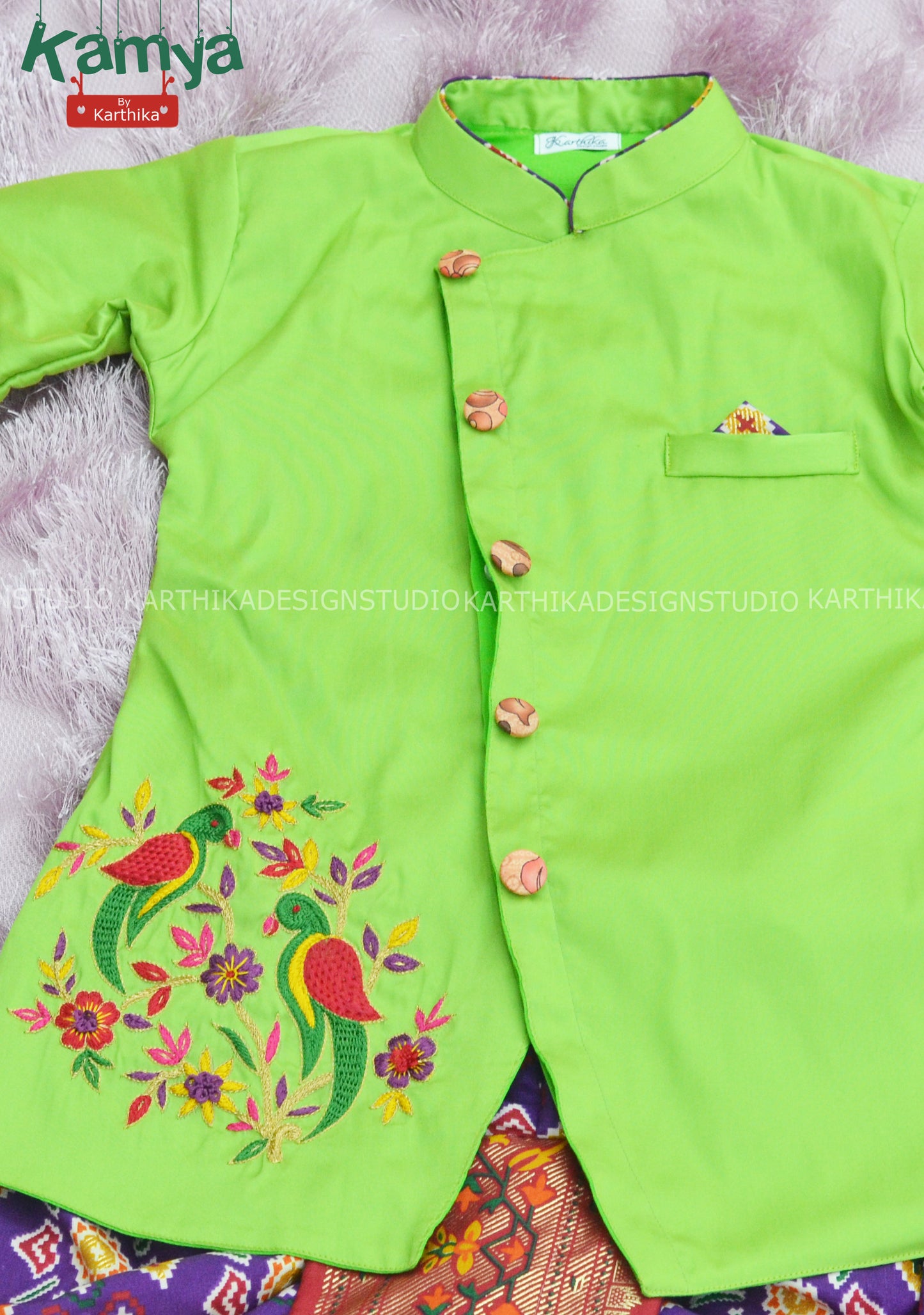 Raw silk Dhothi Kurtha