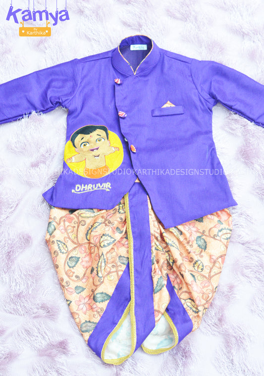 Raw silk Dhothi Kurtha