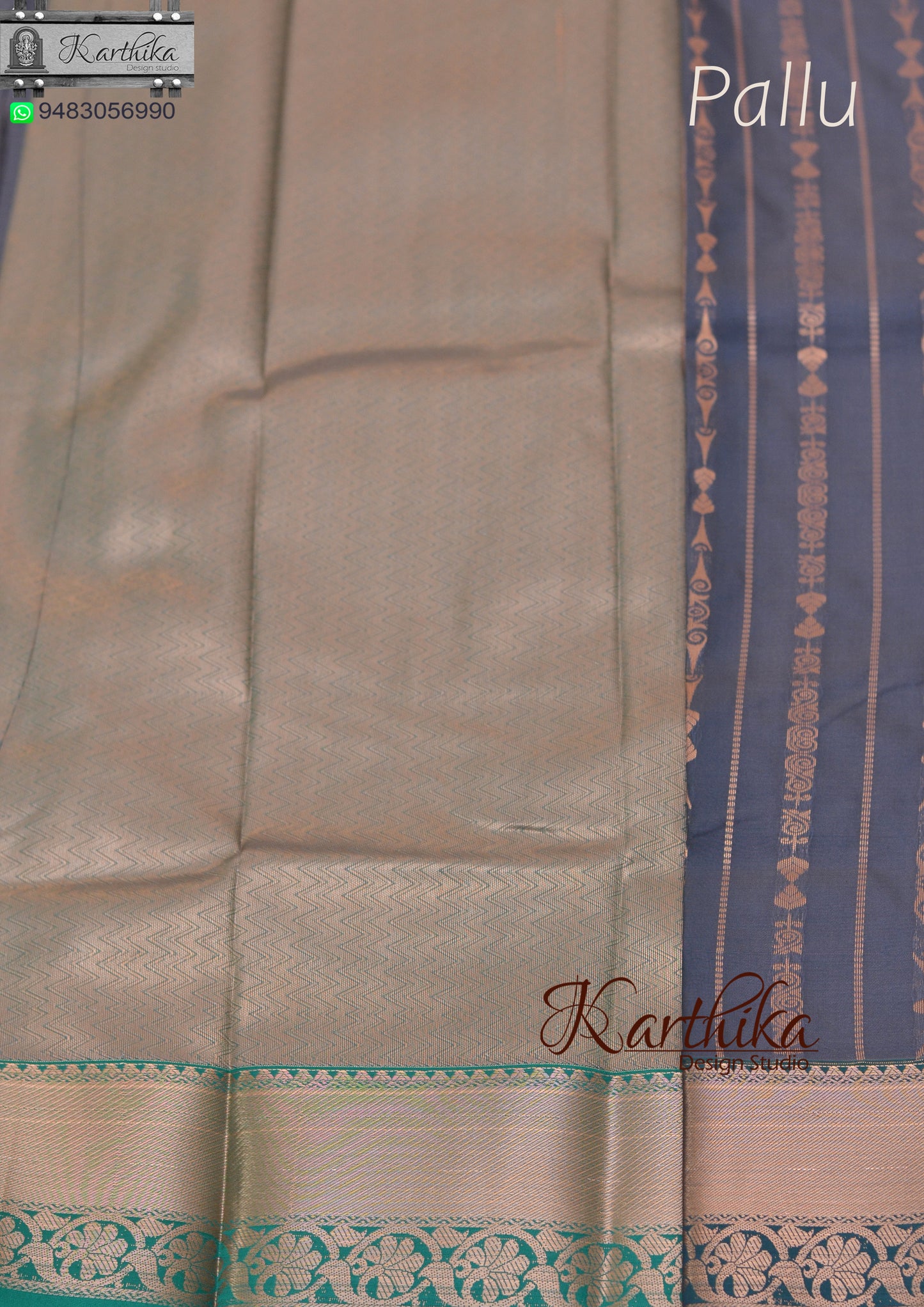 Dark Brown soft silk saree