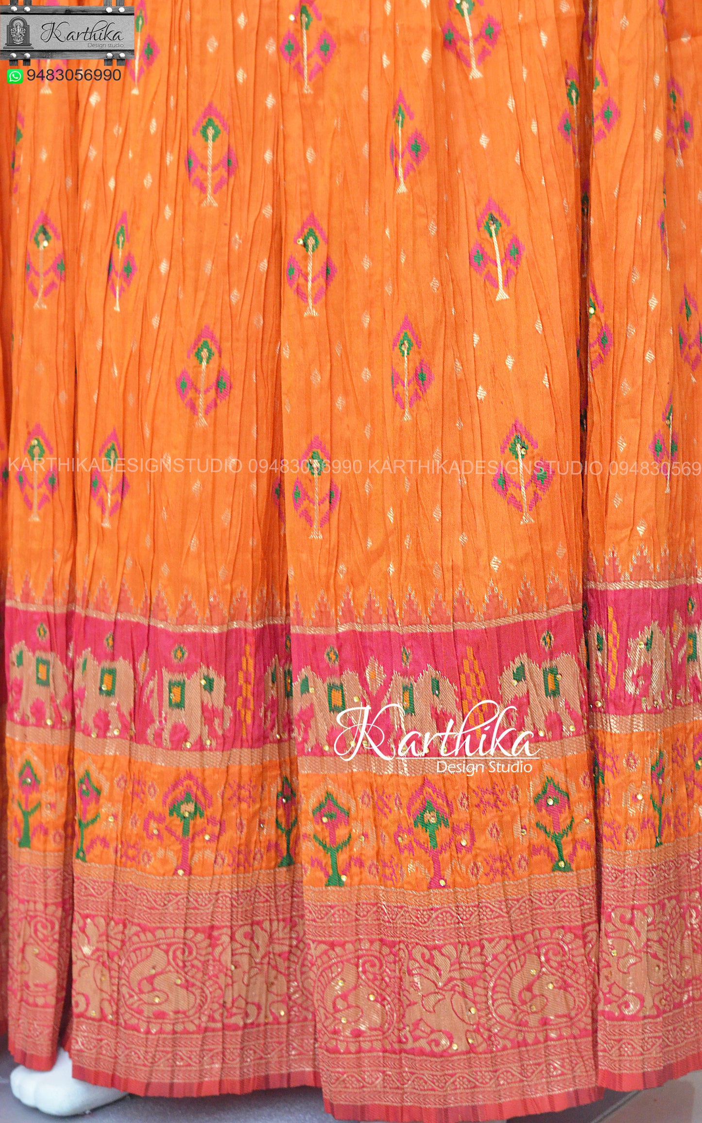 Crushed Soft silk lehenga choli