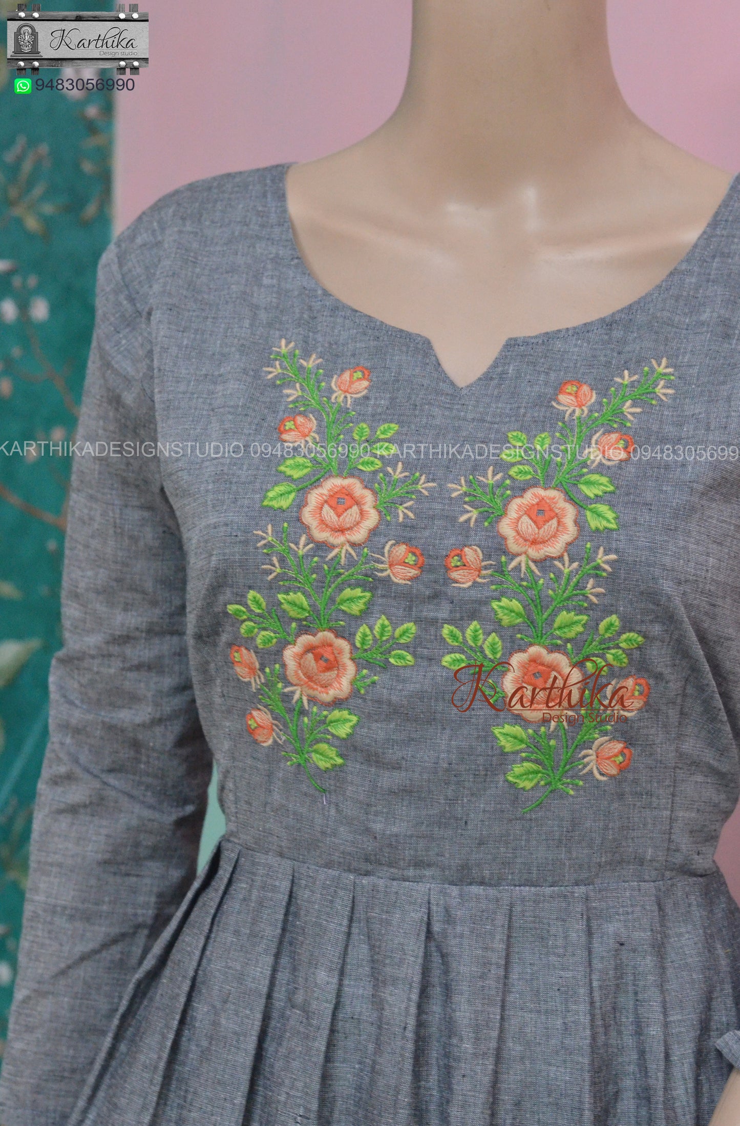 Embroidered cotton frock..