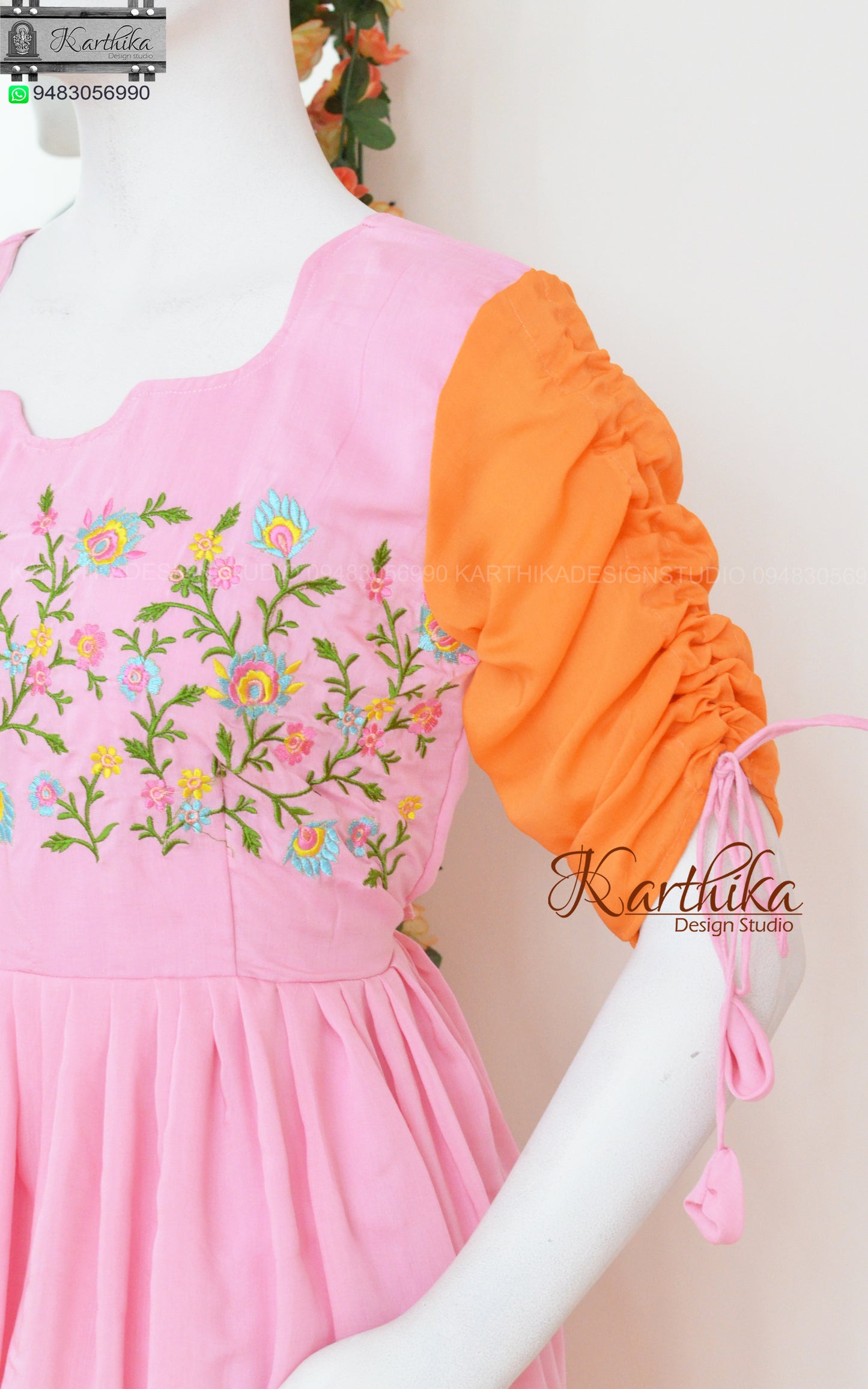 Embroidered Muslin cotton frock