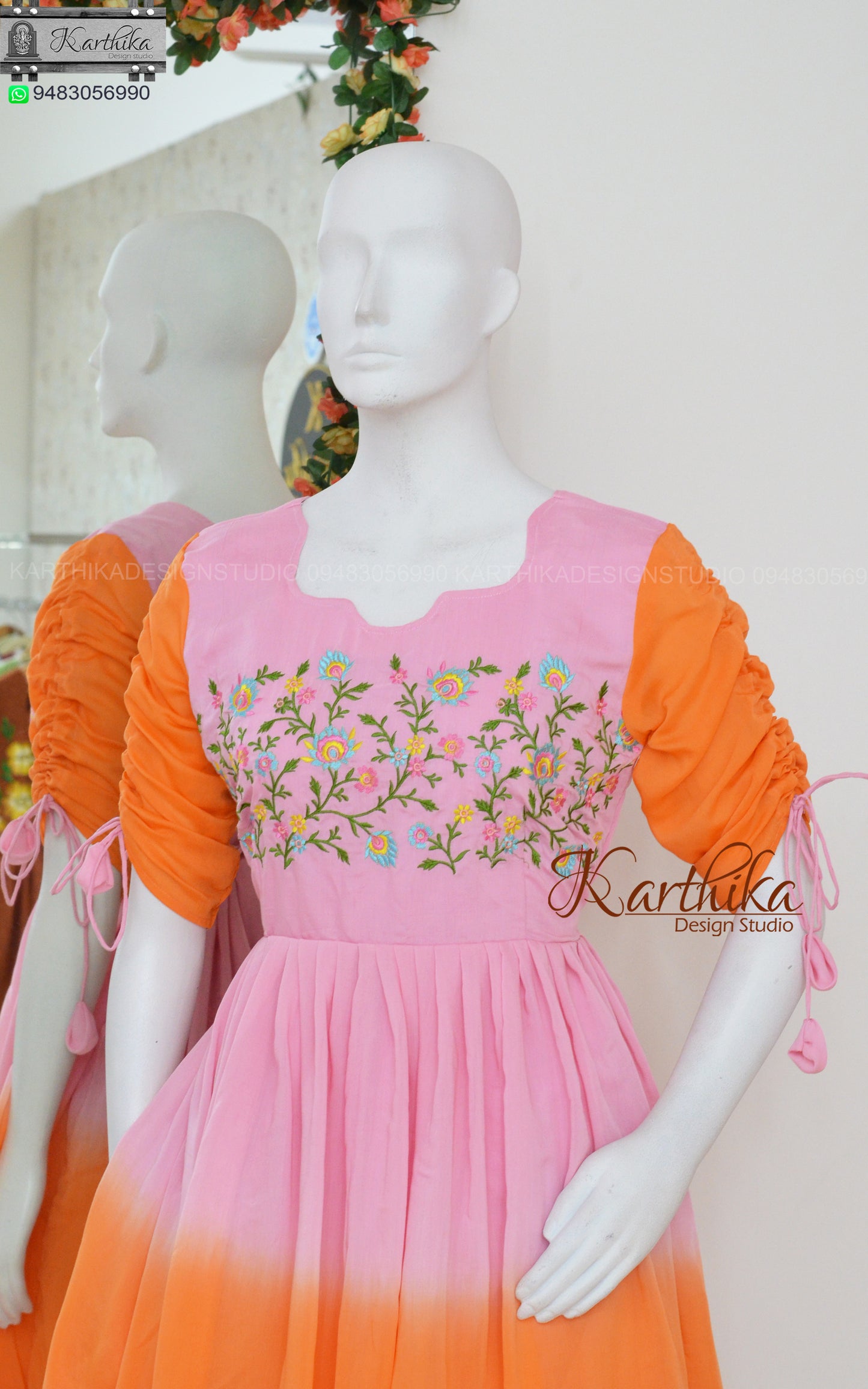 Embroidered Muslin cotton frock