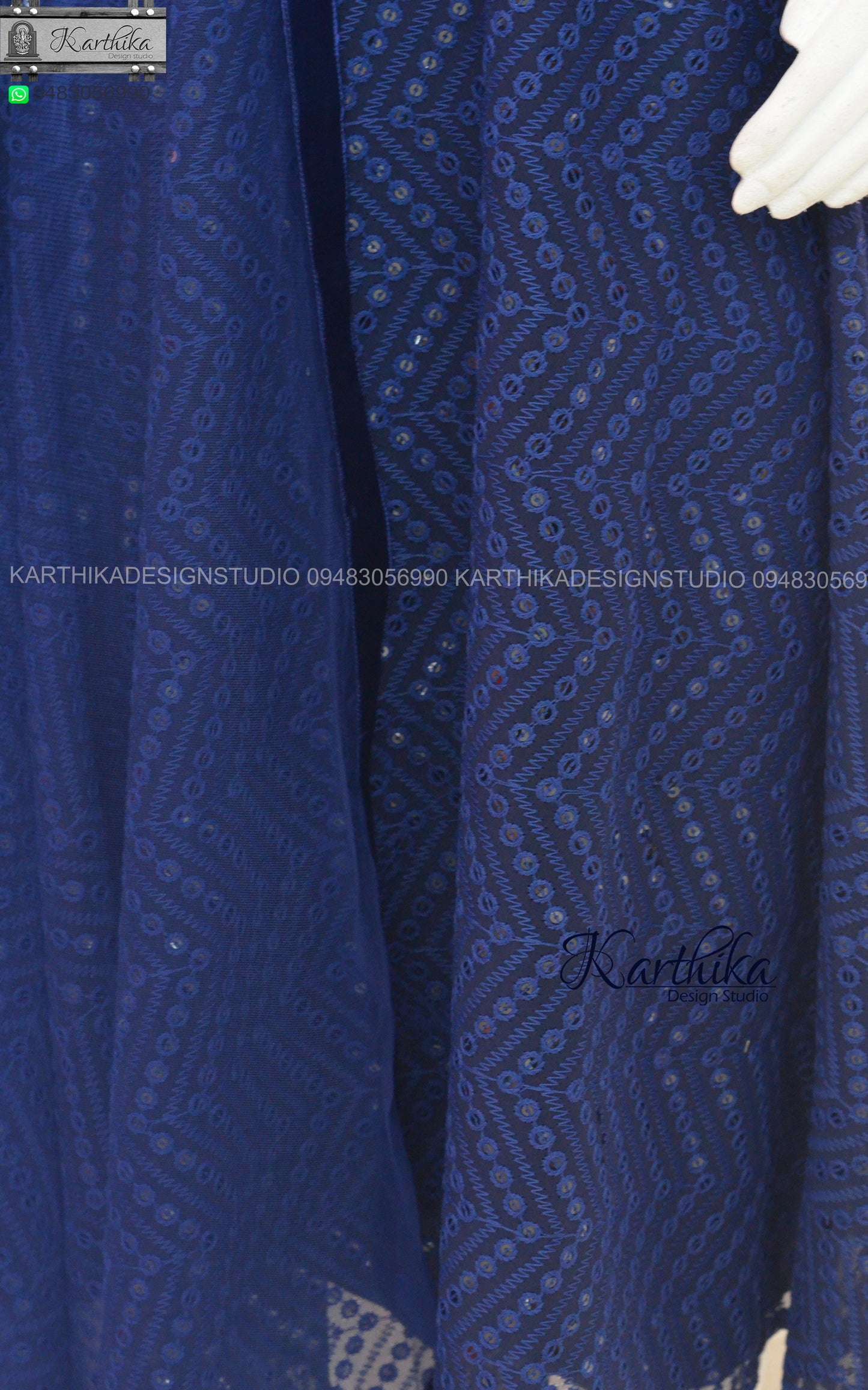 Embroidered georgette chudidhar