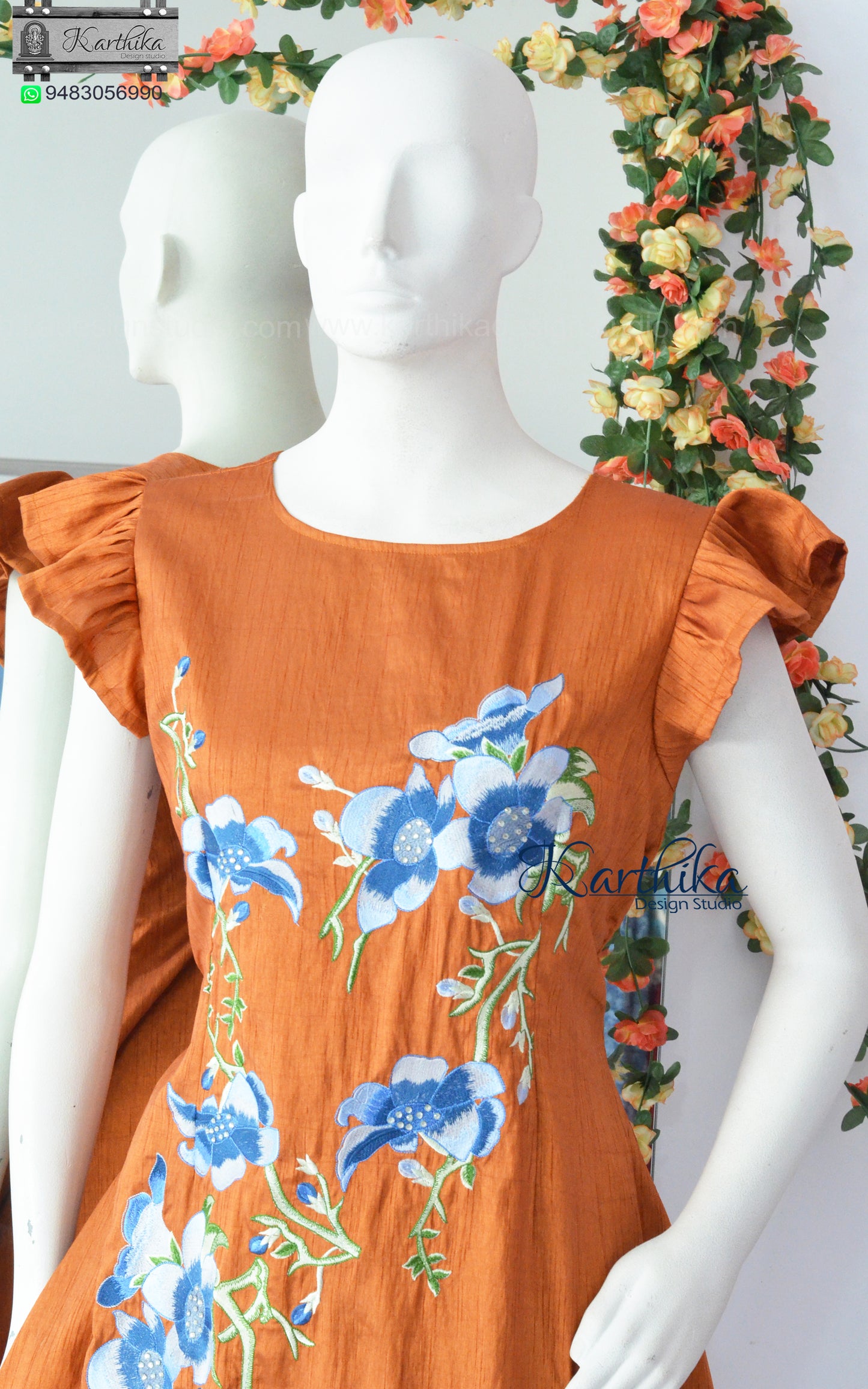 Embroidered Aline frock