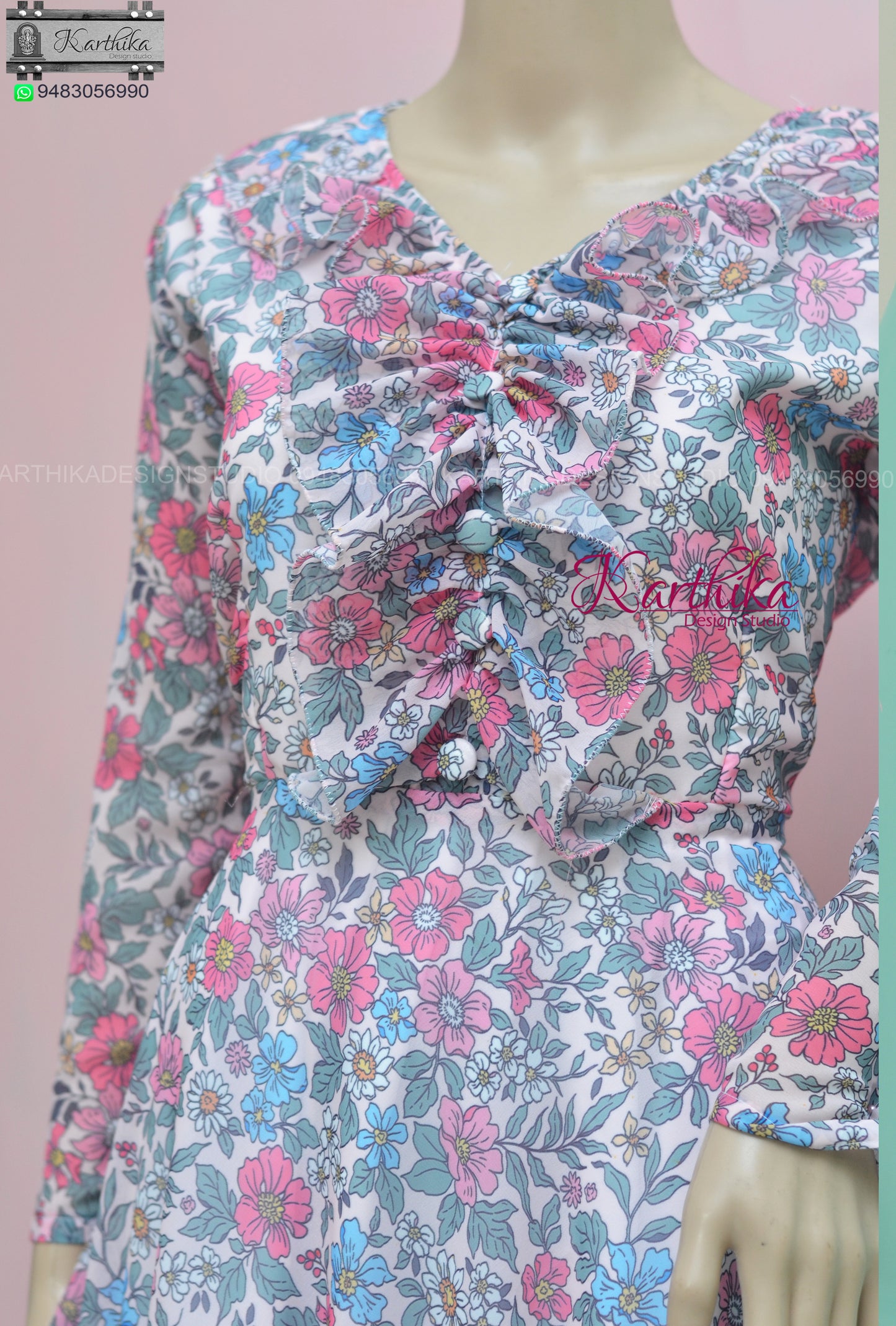 Floral georgette frock