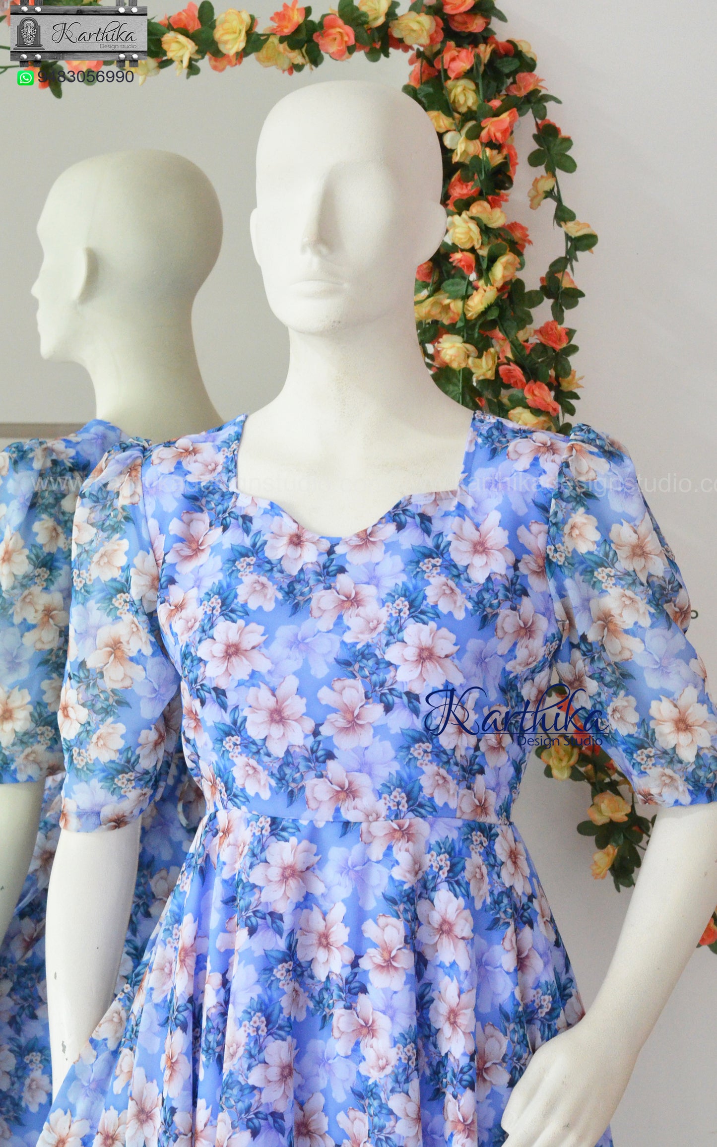 Floral georgette frock