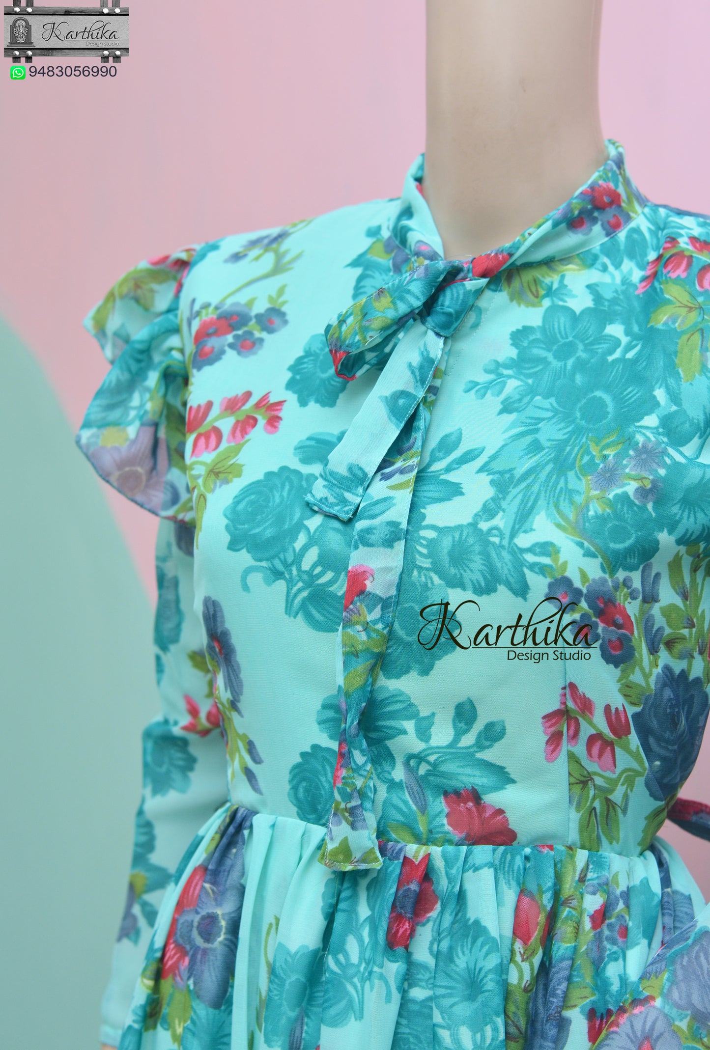 Floral georgette frock..