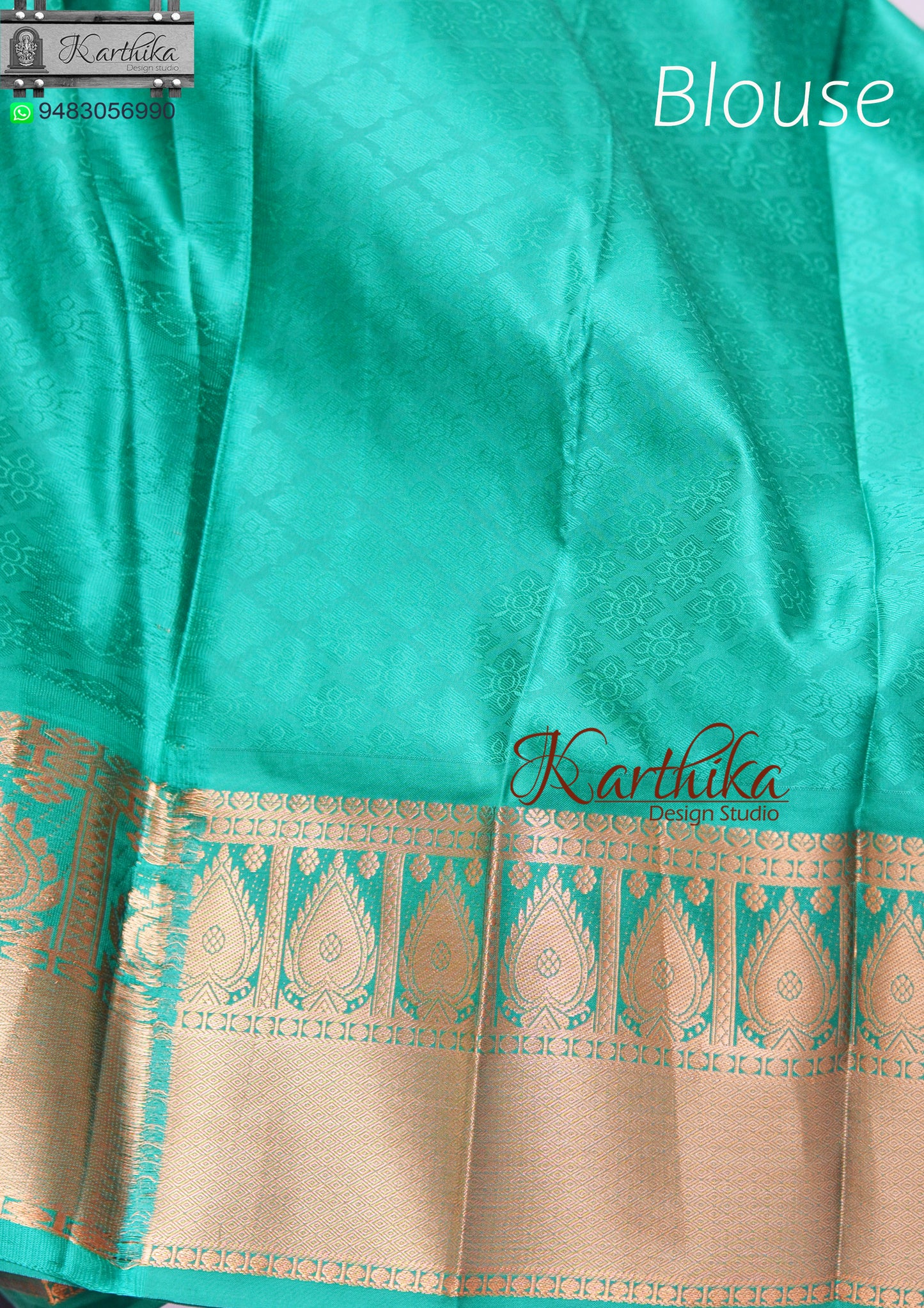 Kuppadam silk saree- sea green