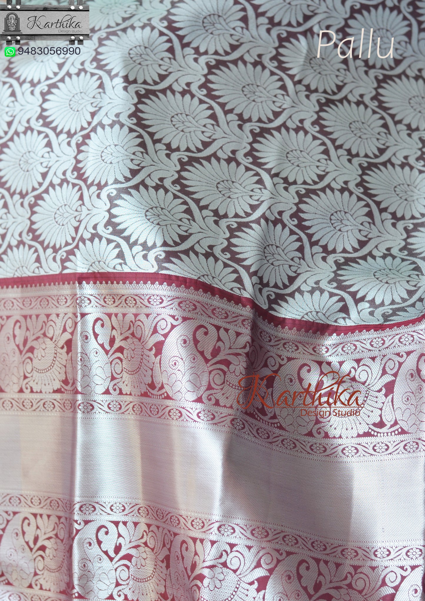 Soft silk saree-Grey