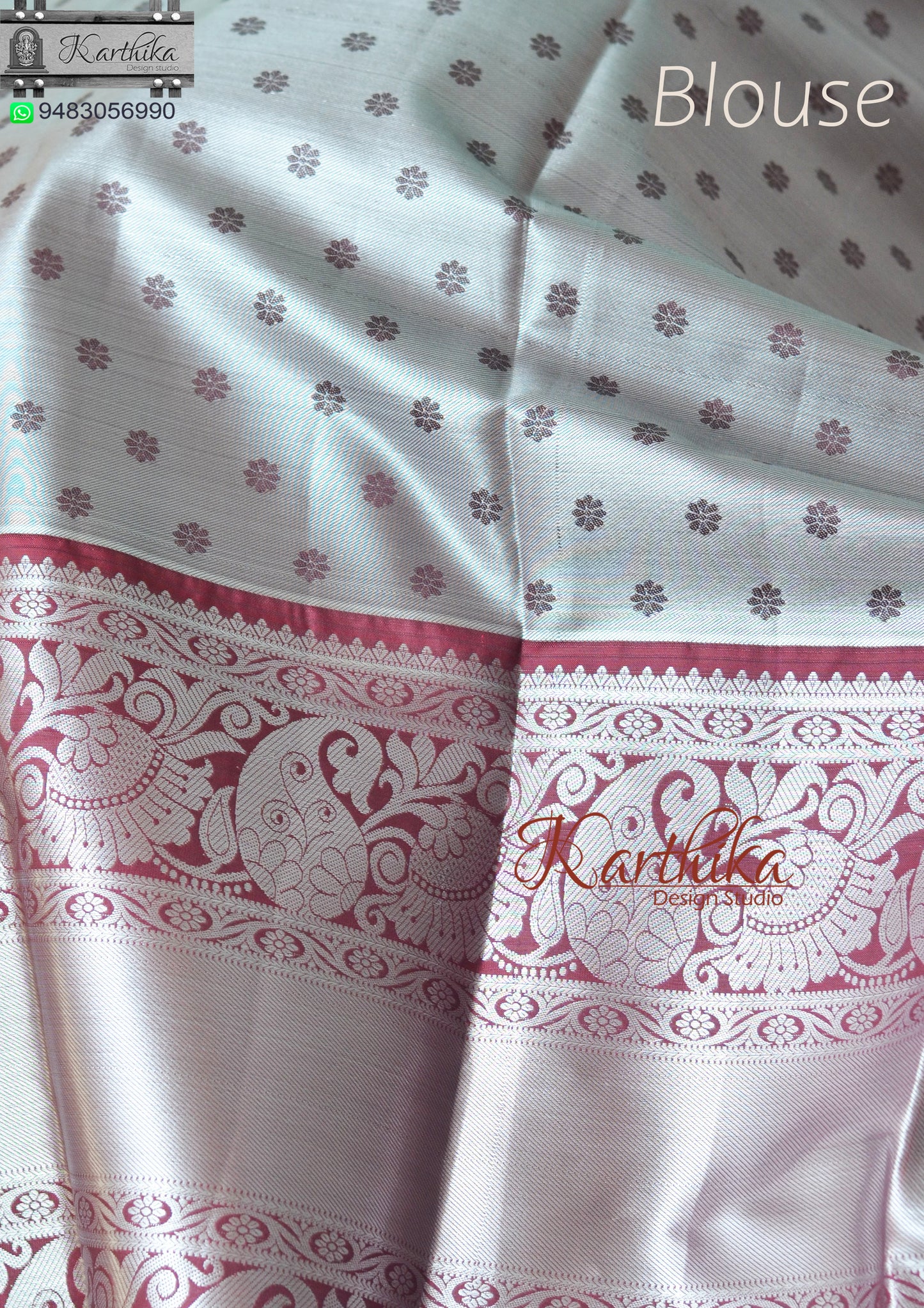 Soft silk saree-Grey