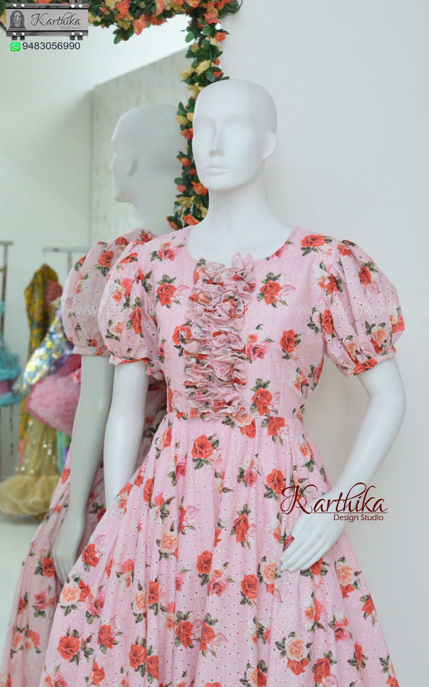 Floral Hakoba cotton frock...