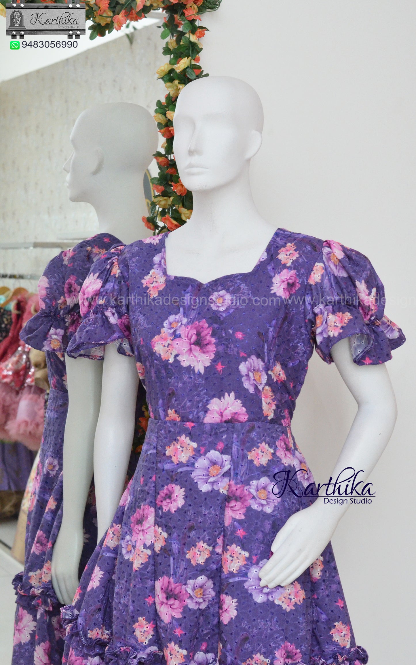 Floral Hakoba cotton frock...