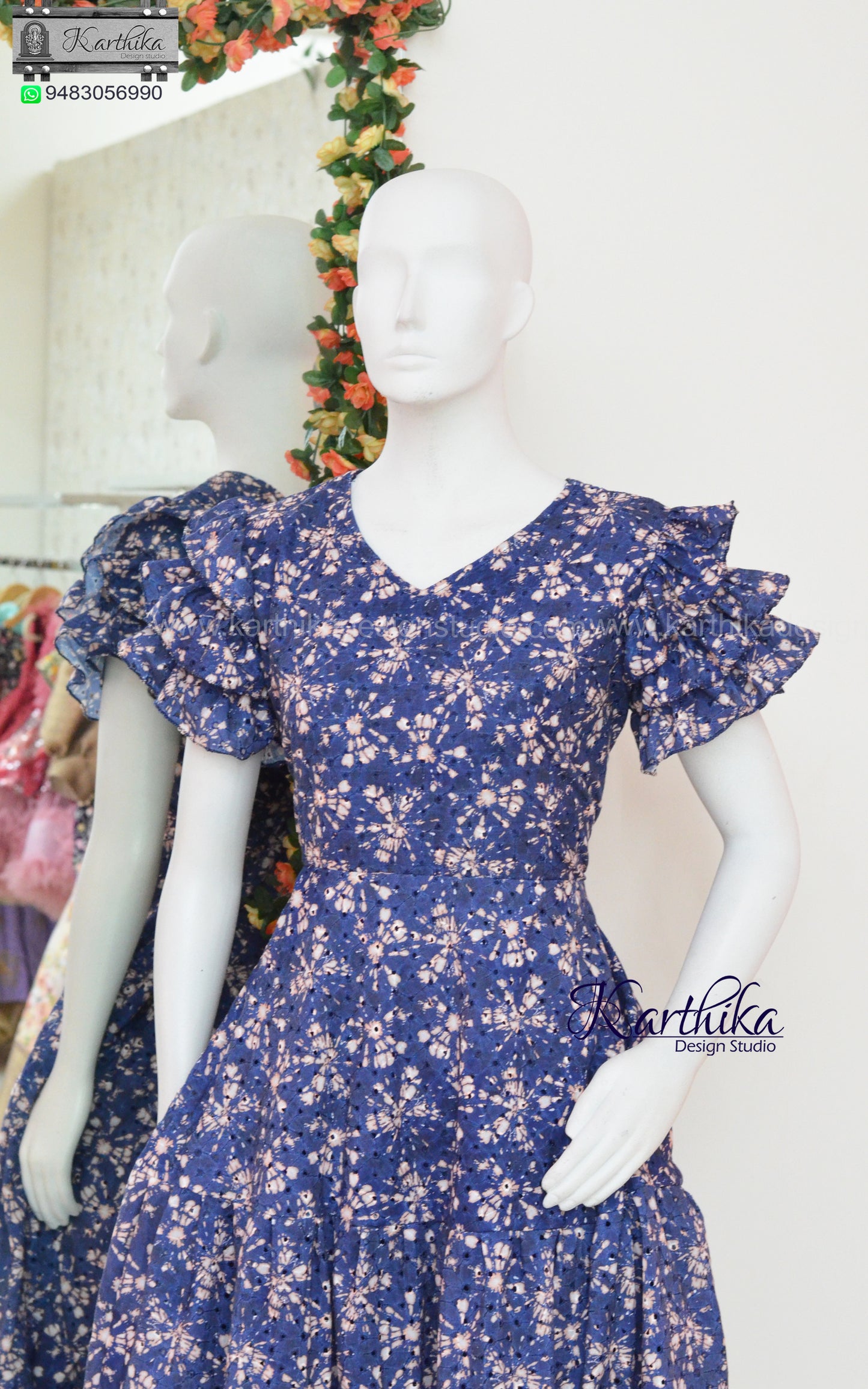 Floral Hakoba cotton frock...