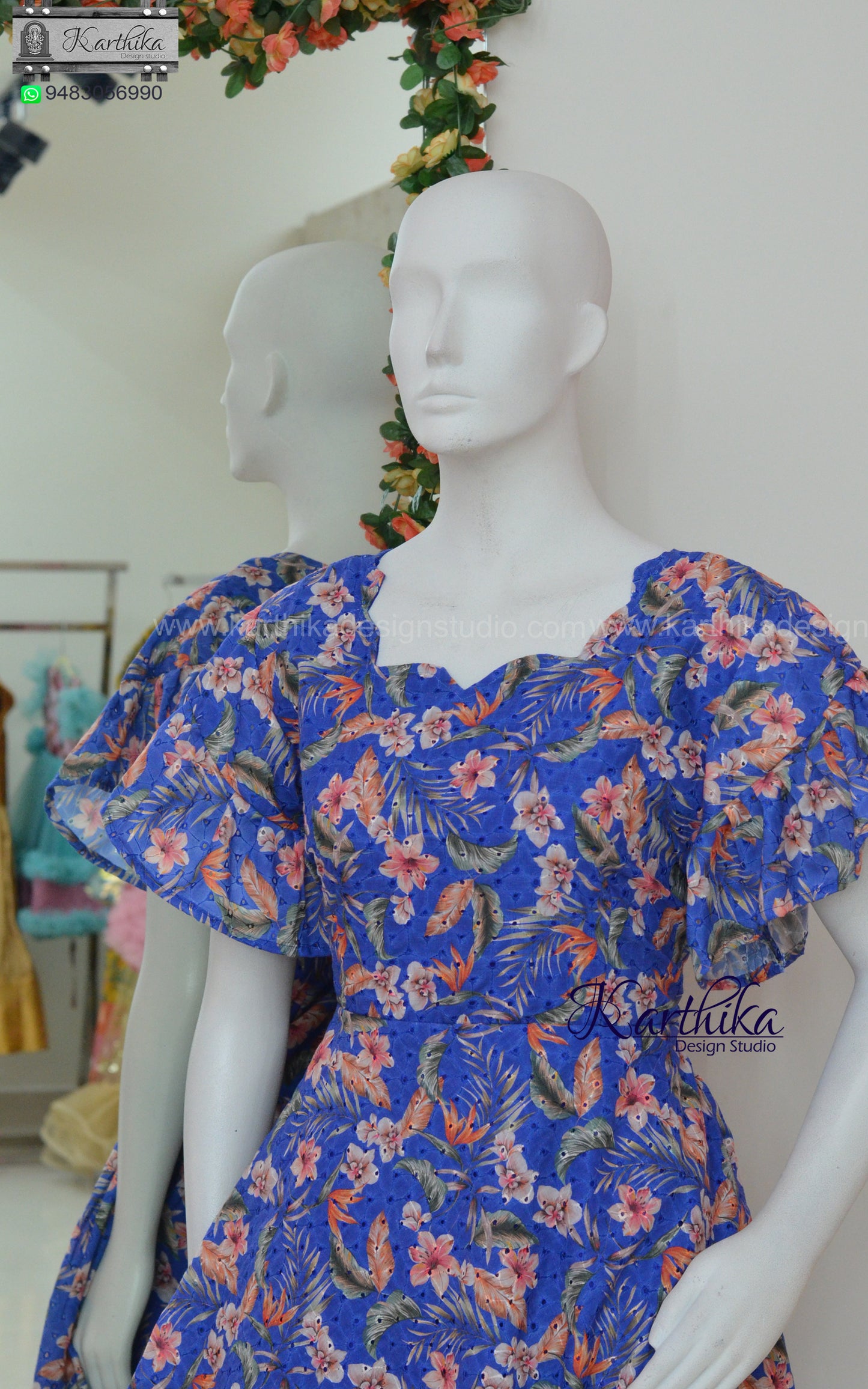 Floral Hakoba cotton frock...