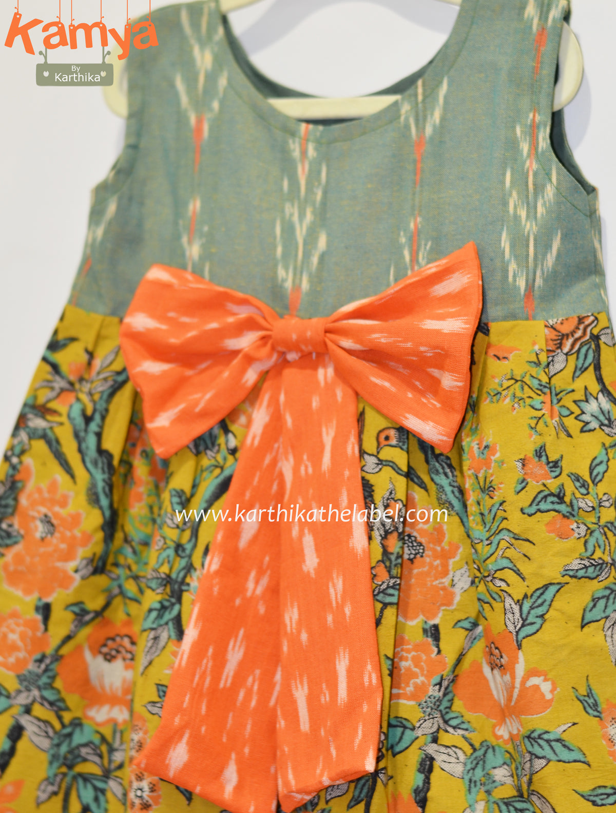 Handloom frock for the kids