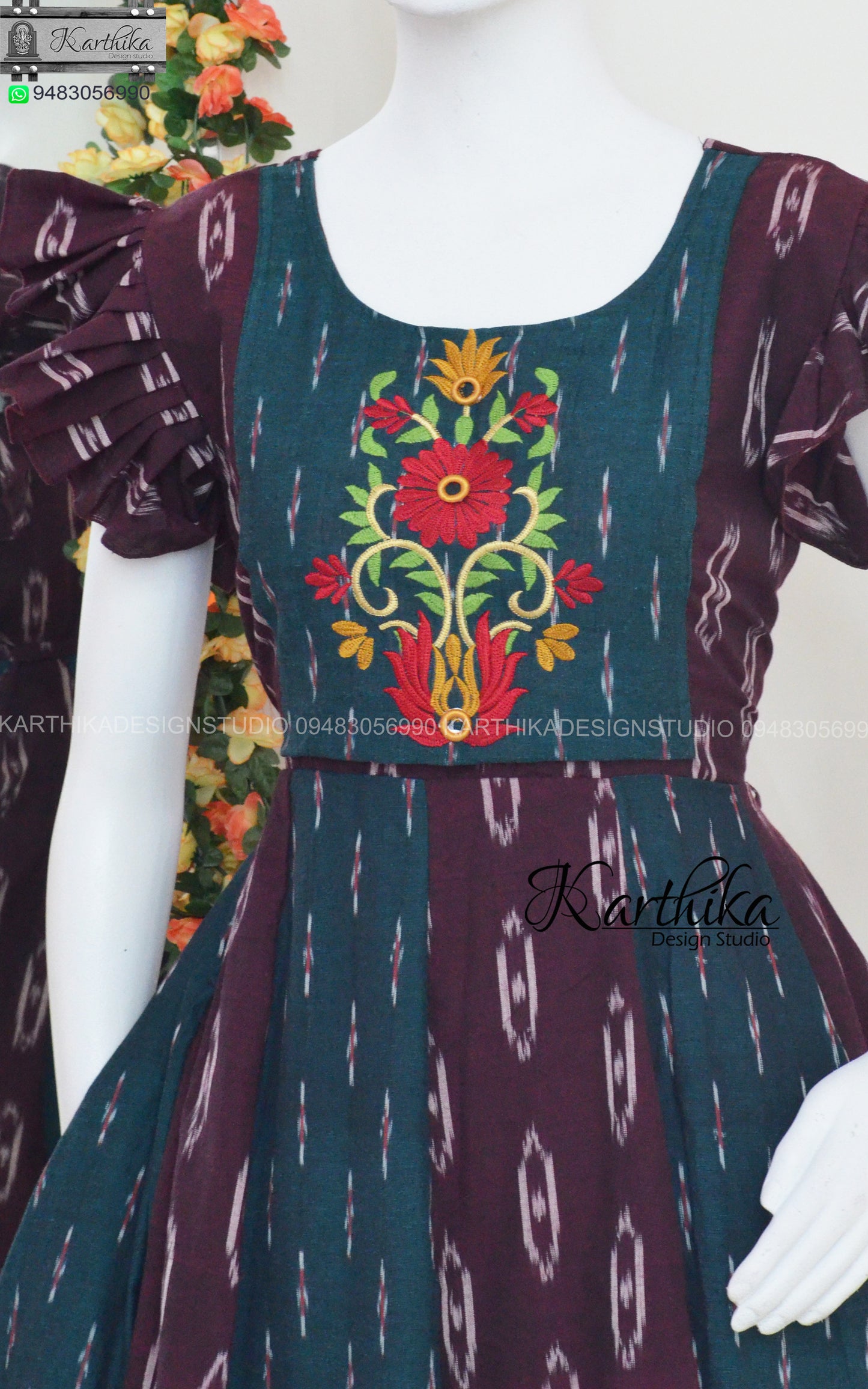 Ikkat frock