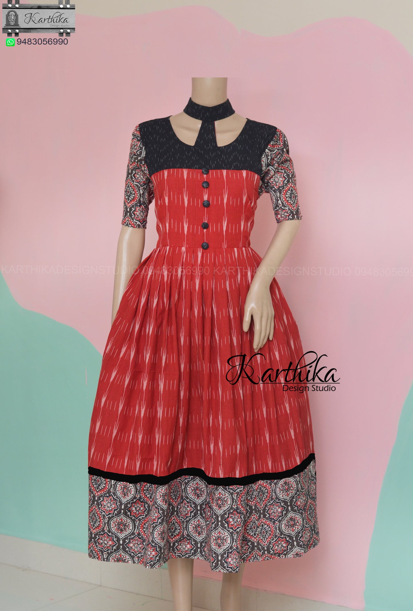 Ikkat/Kanta cotton frocks