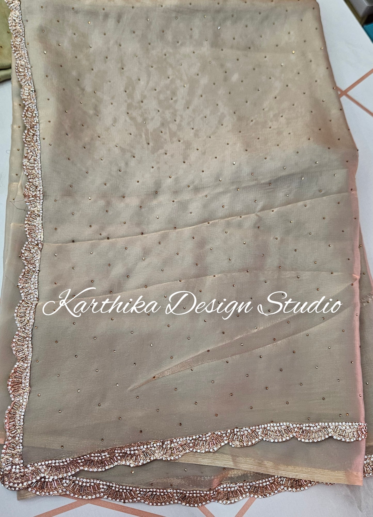 Grey Jimmy Choo saree