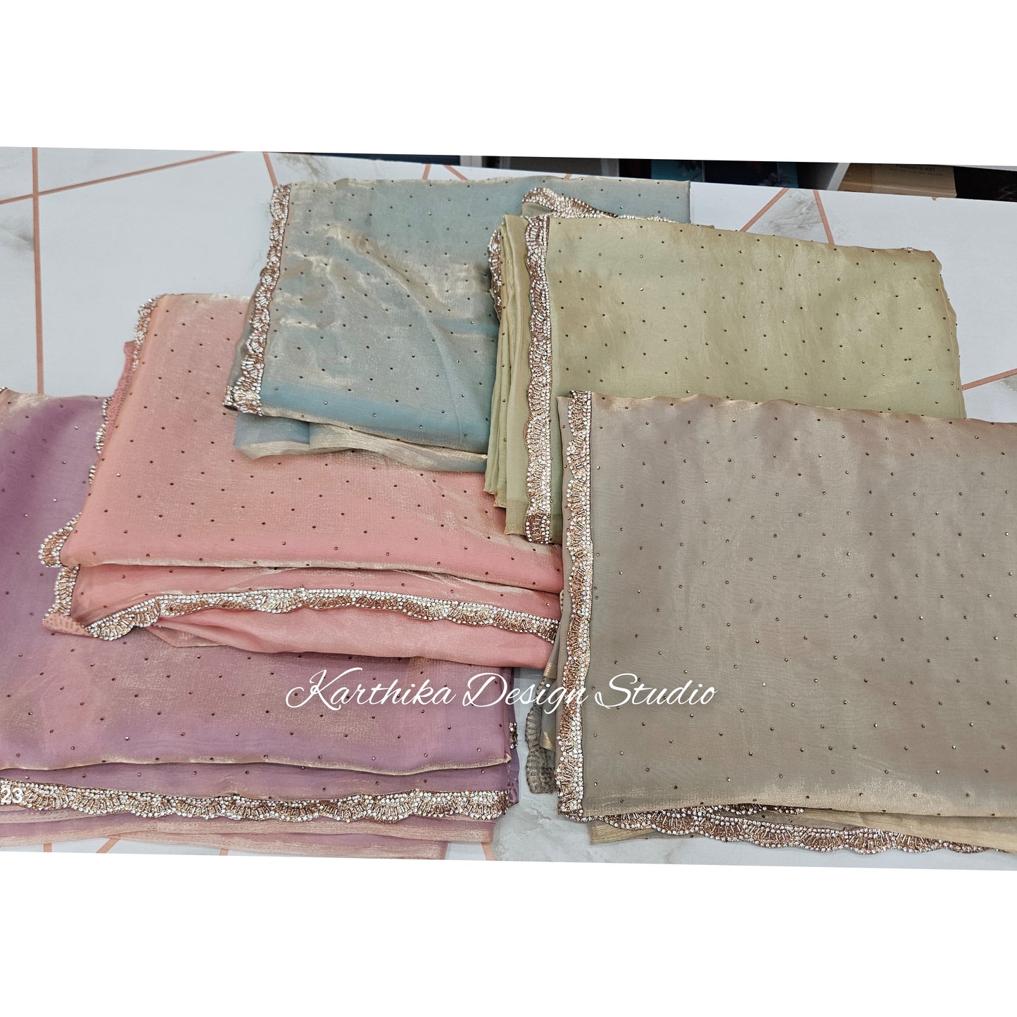 Onion pink Jimmy Choo saree