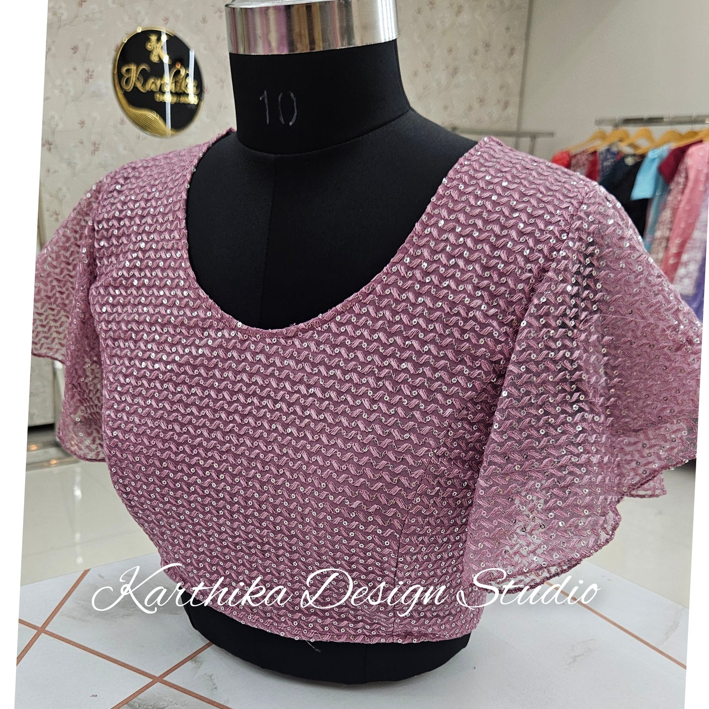 Embroidered net fancy blouse