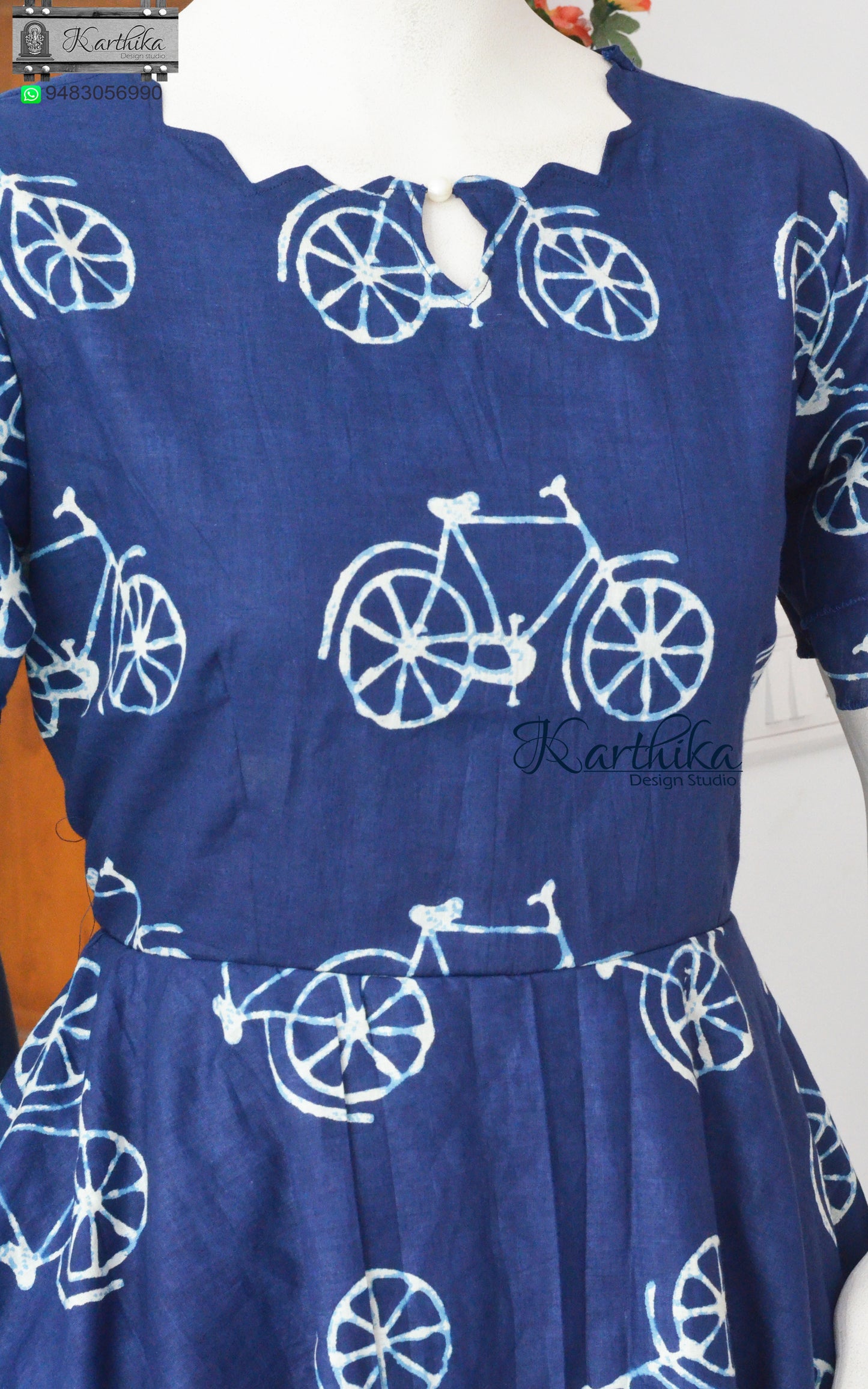 Indigo cotton frock