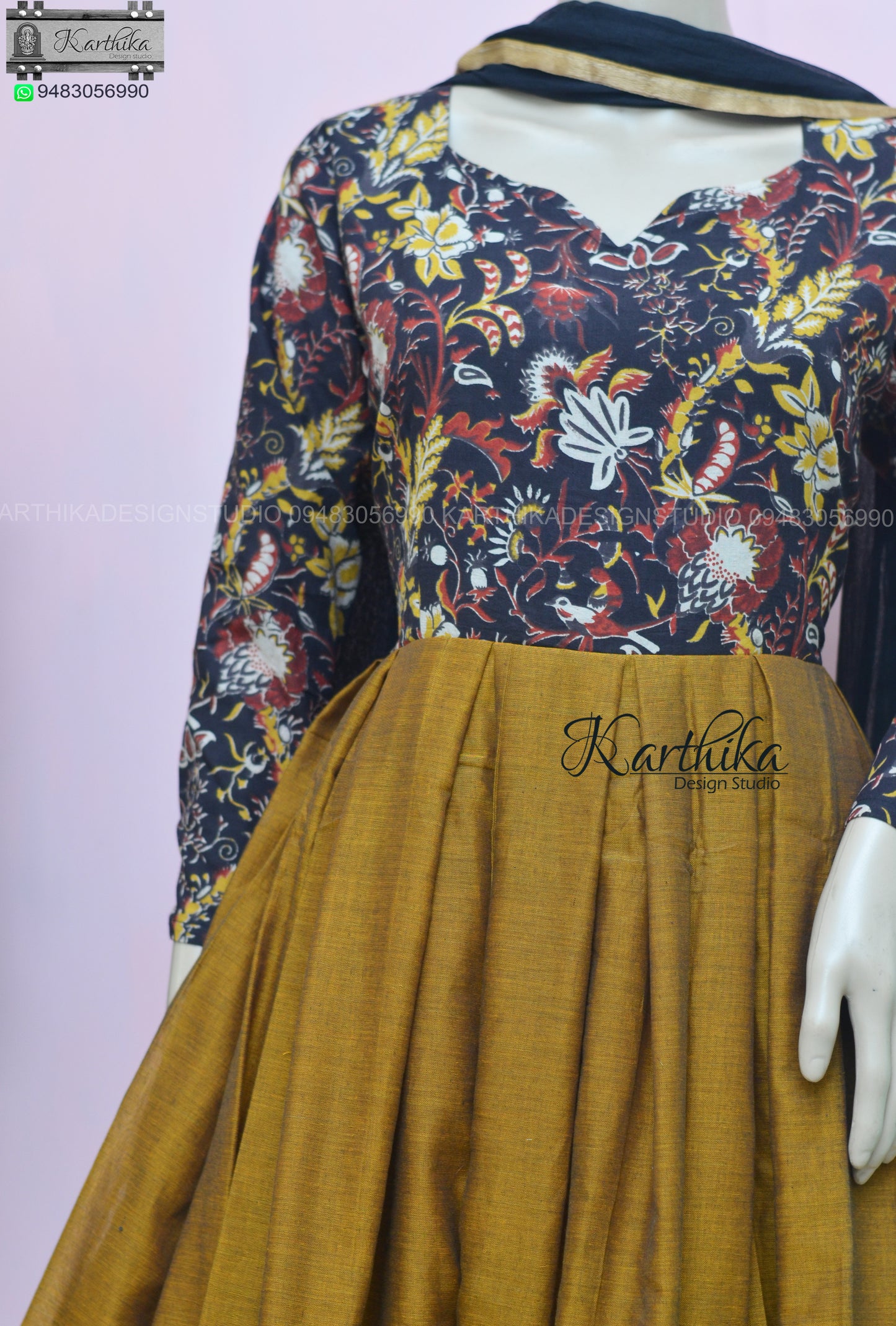 Kalamkari and narayanpet cotton chudidhar