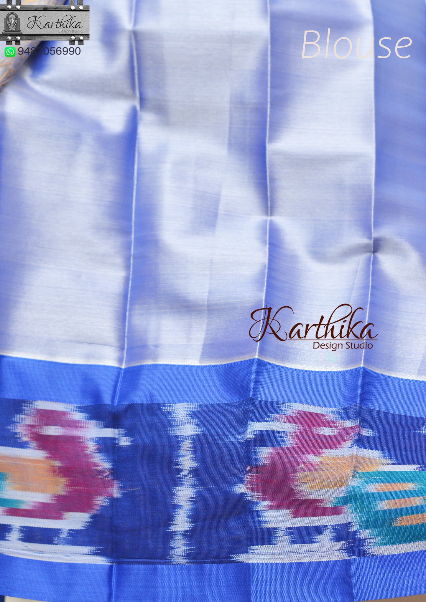 Kuppadam saree with ikkat border.