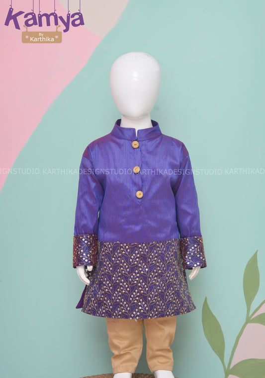 Raw silk Kurtha pyjama for boys