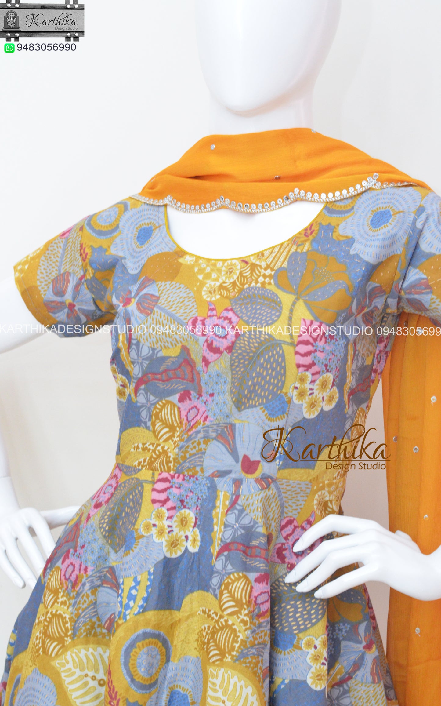 Multicolour cotton chudidhar..