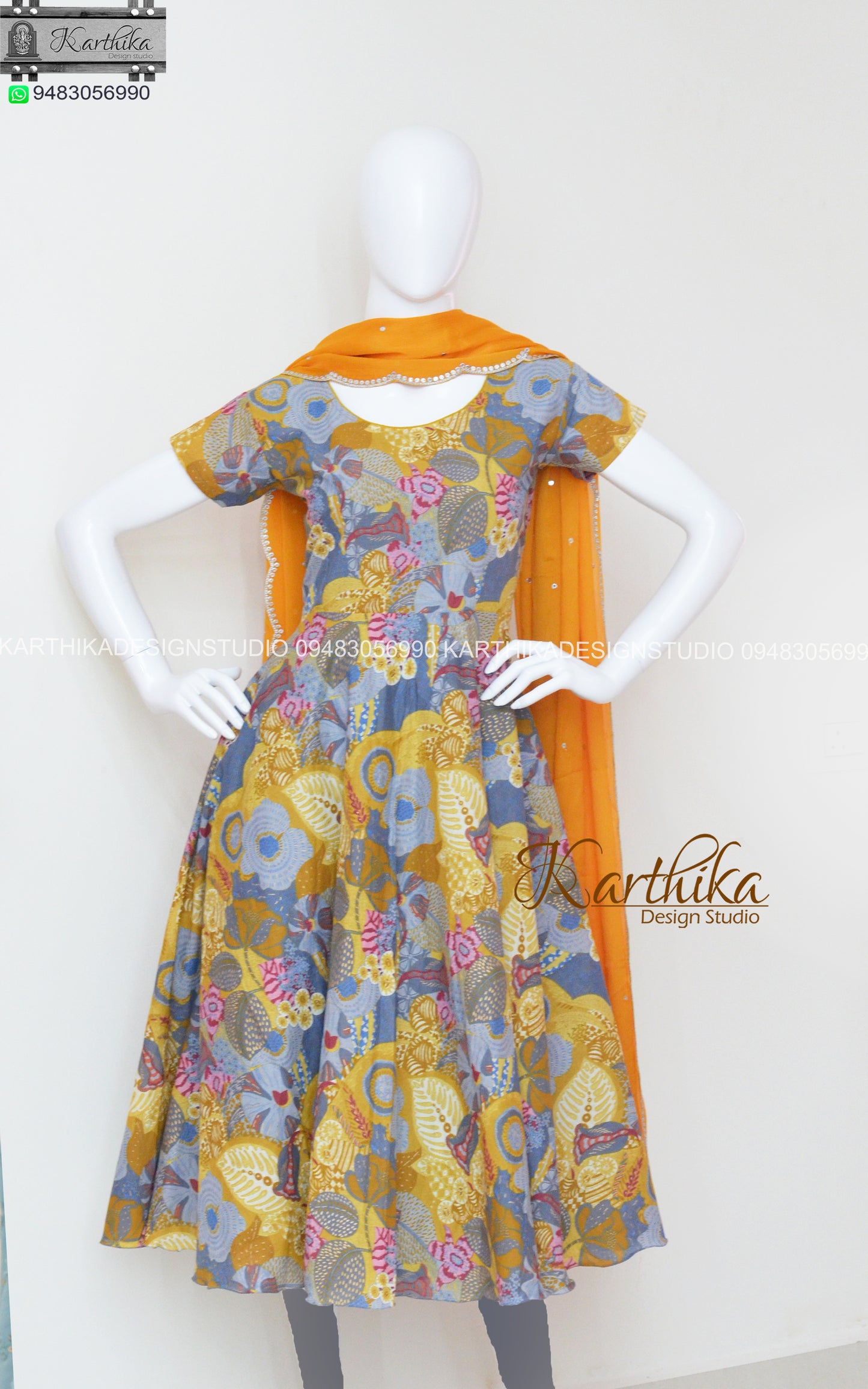 Multicolour cotton chudidhar..