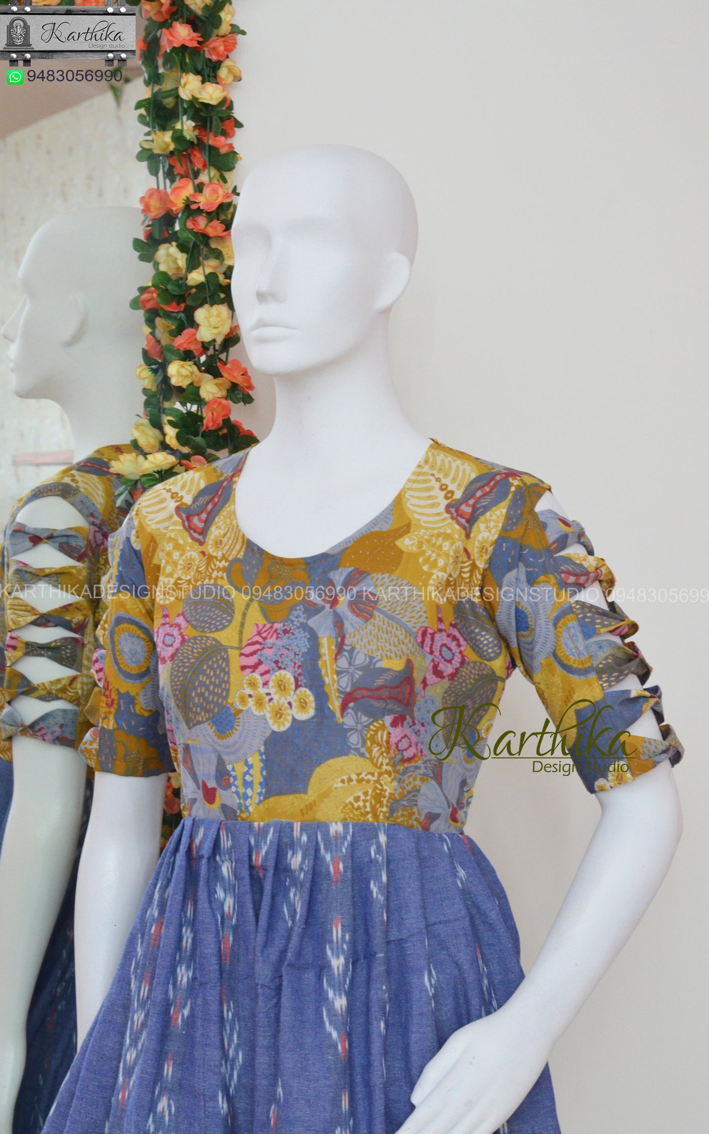 Multicolour cotton frock..