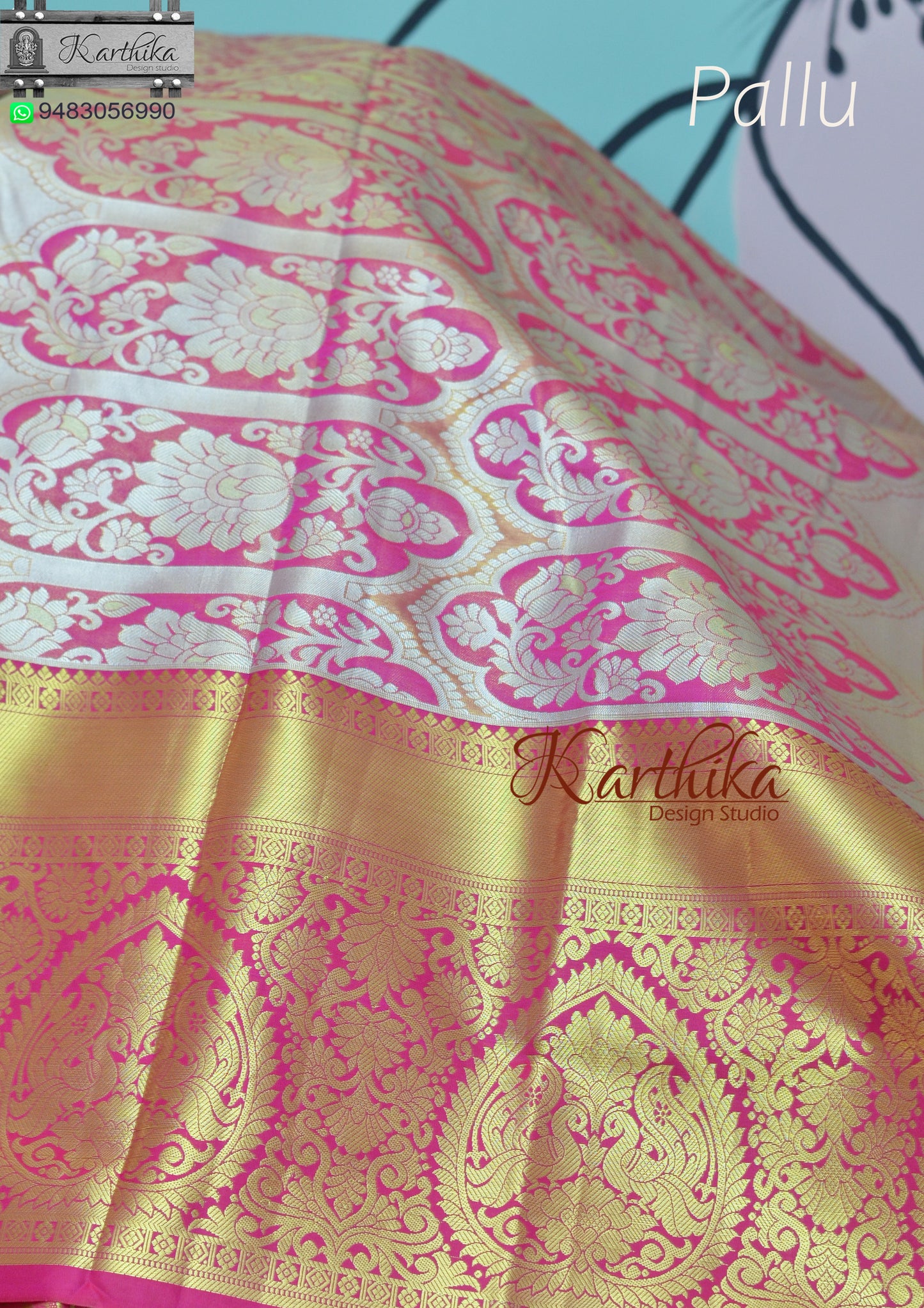 Kanchi soft silk saree-blue pink