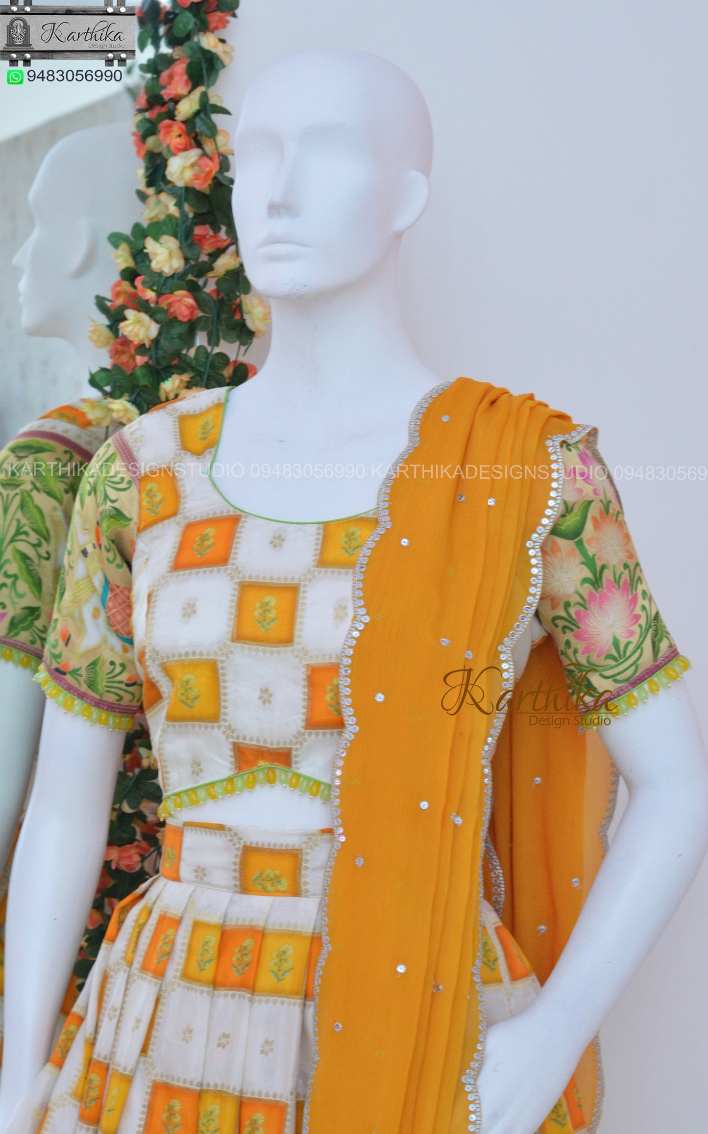 Pichwai Jacquard lehenga
