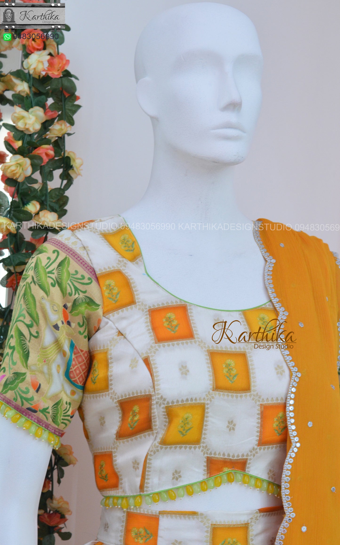 Pichwai Jacquard lehenga