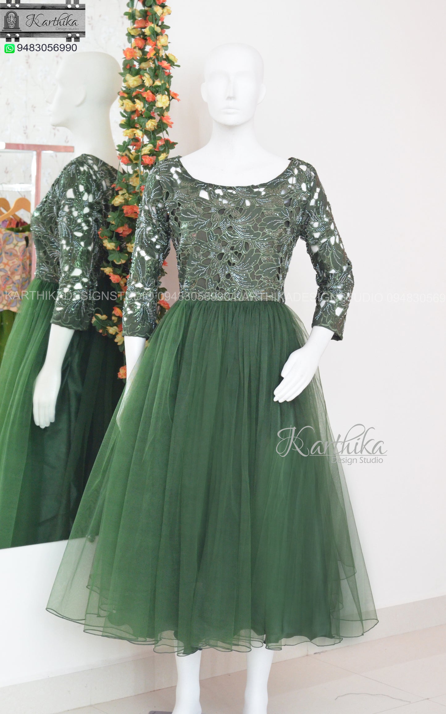 Premium cutwork embroidered frock