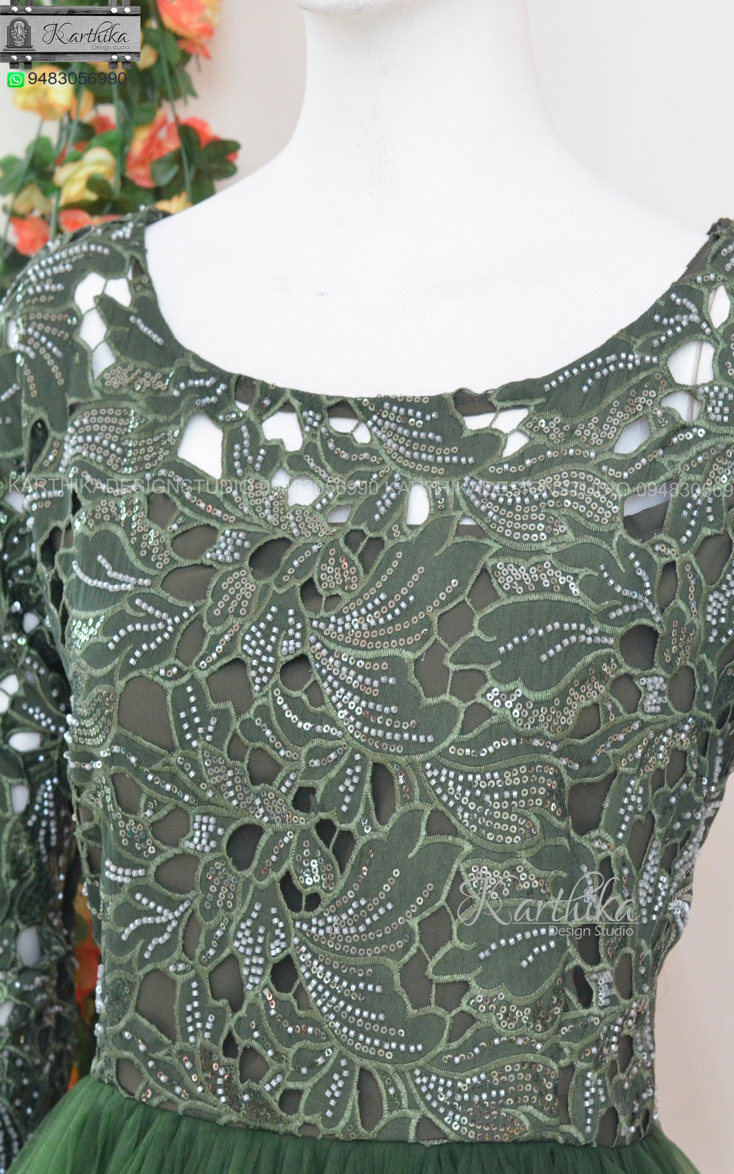 Premium cutwork embroidered frock