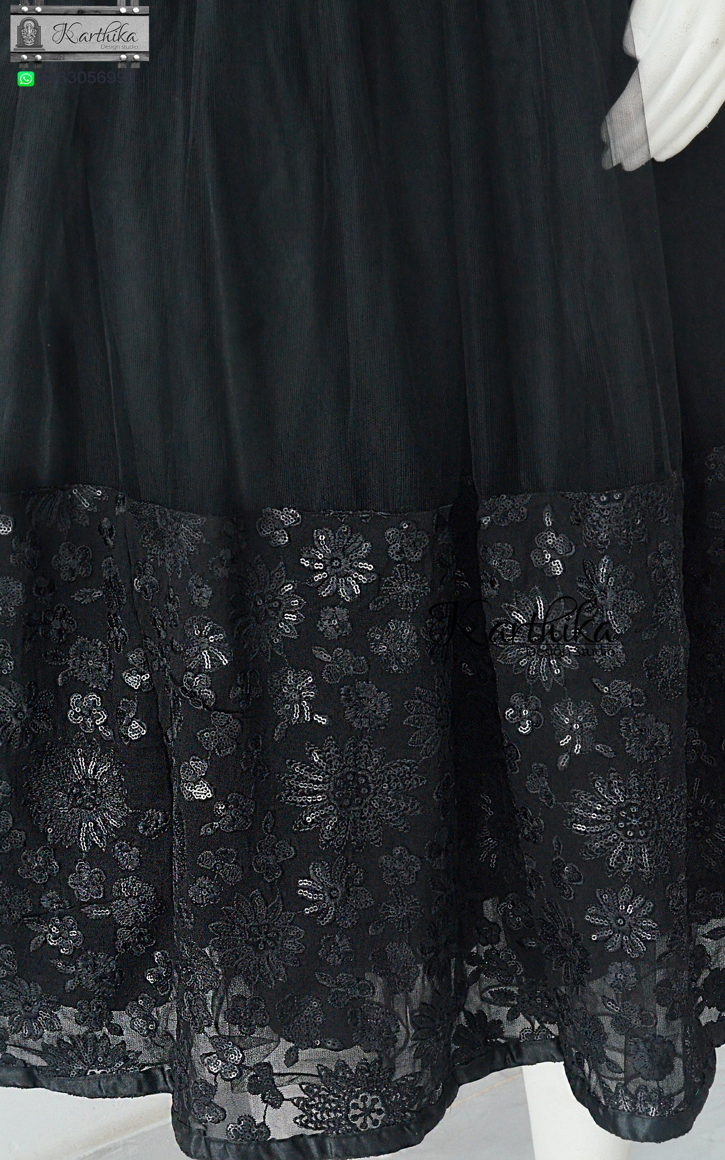 Premium embroidered black frock