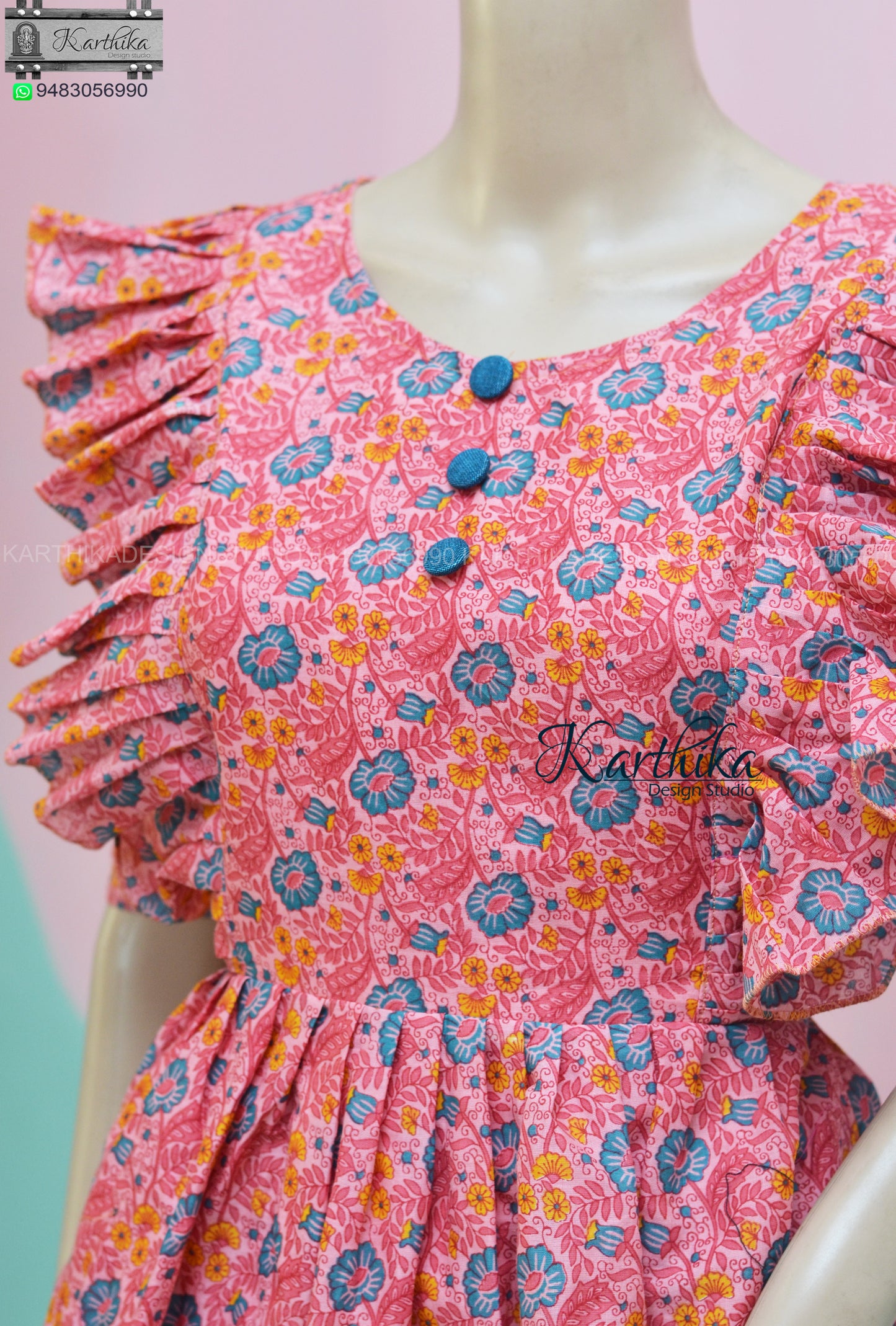 Printed cotton kurthi..