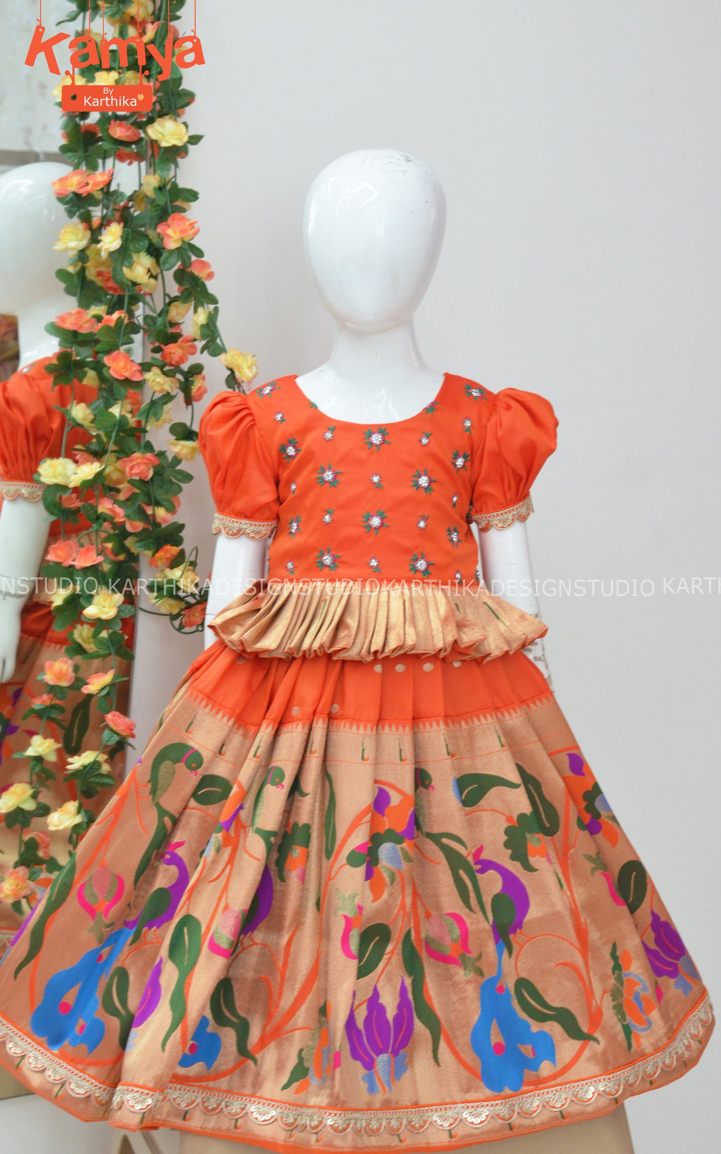 Pythani silk lehenga blouse
