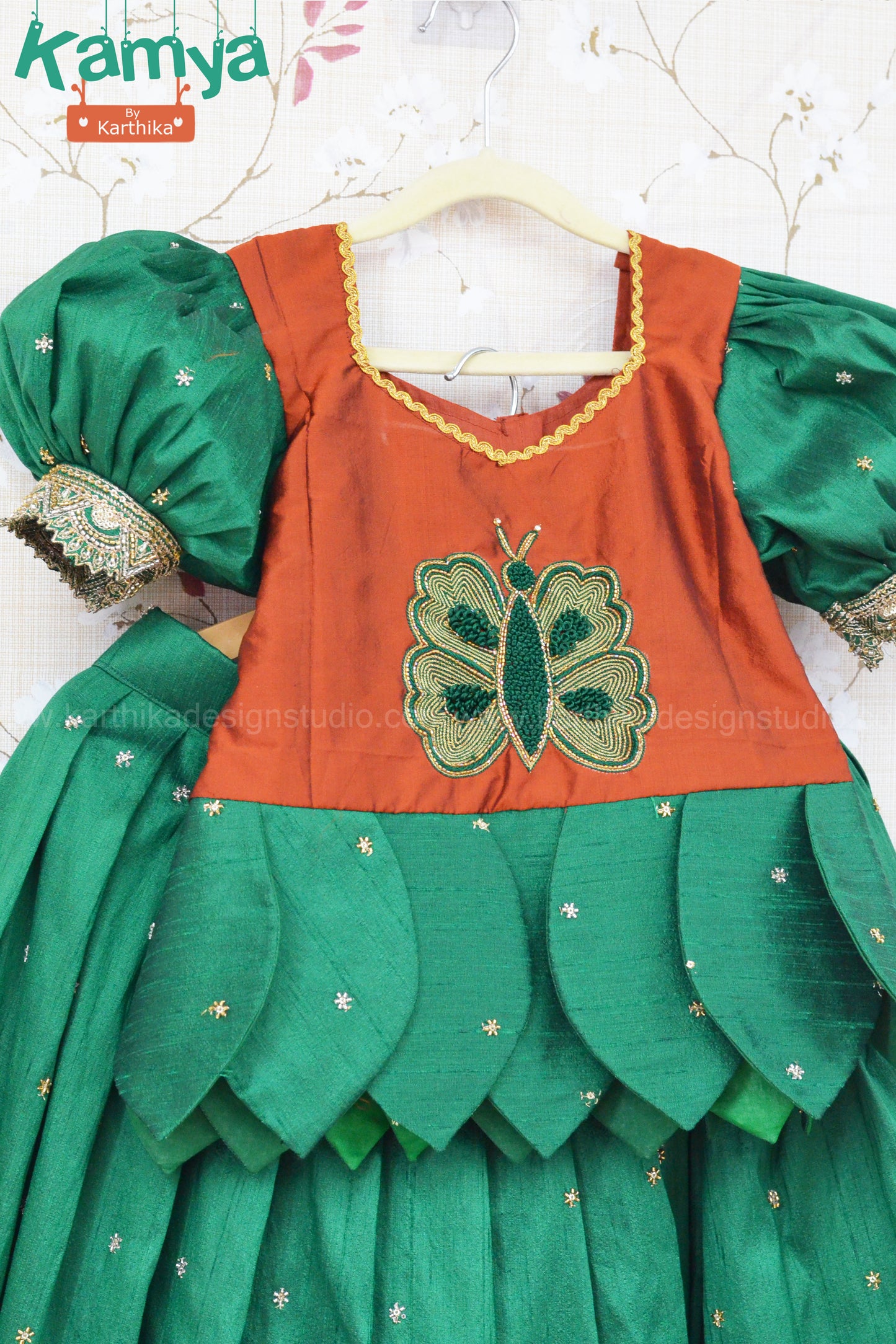 Raw silk lehenga blouse