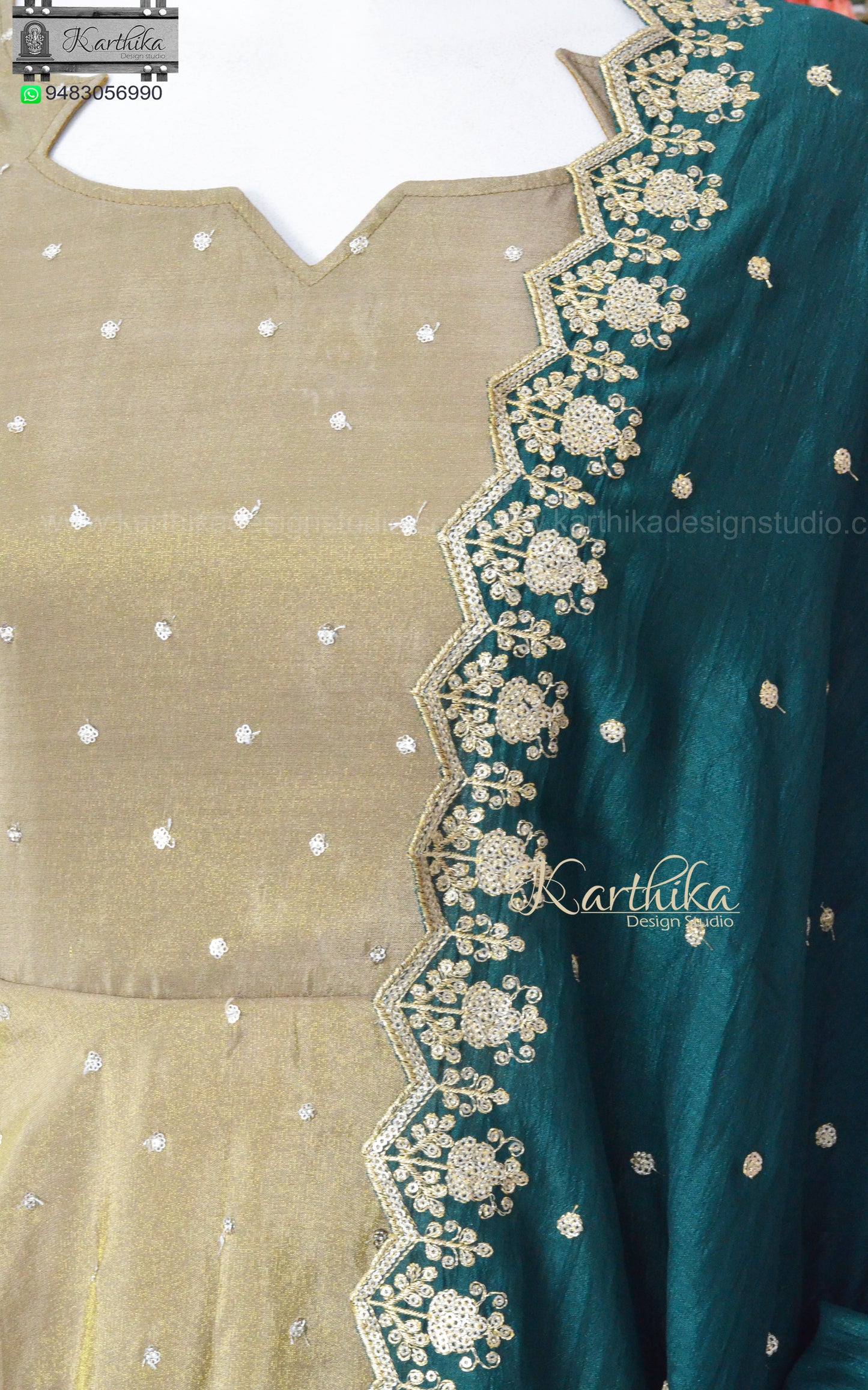 Shimmer tissue chudidhar