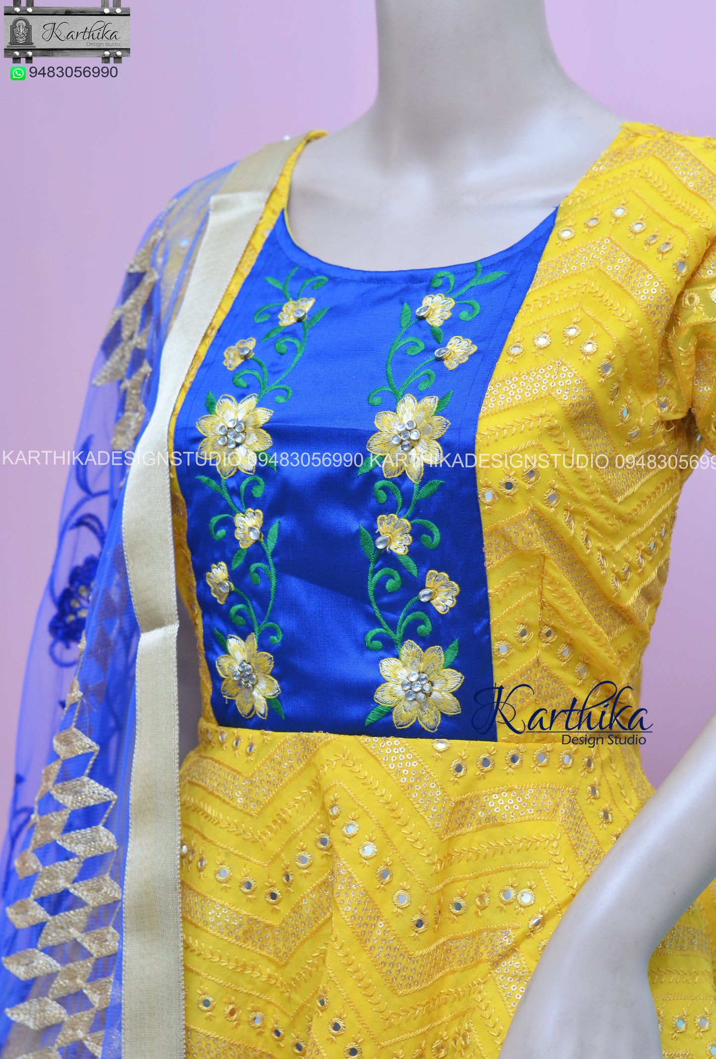 Embroidered georgette chudidhar