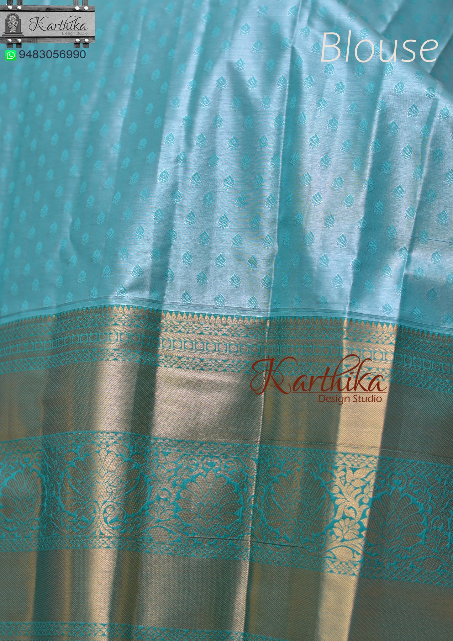 Kanchi soft silk saree-Peach sea green