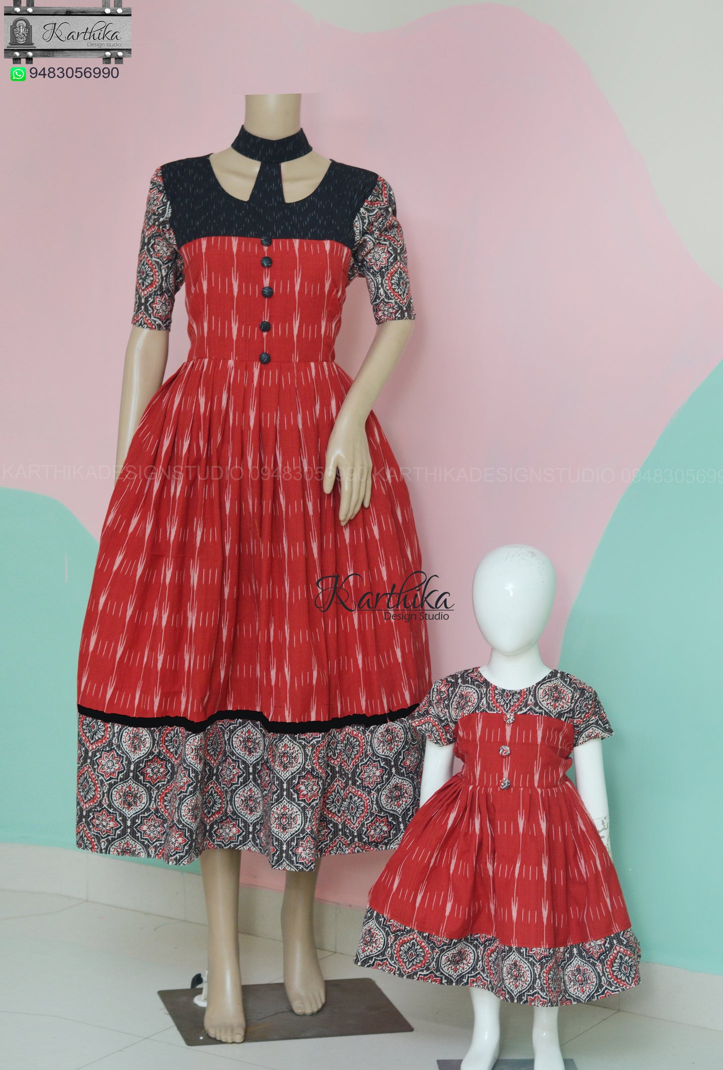 Ikkat/Kanta cotton frocks